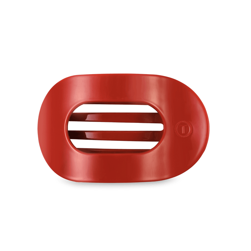 TELETIES - Medium Flat Round Hair Clip - Red Carpet Ready