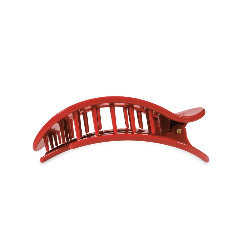 TELETIES - Medium Flat Round Hair Clip - Red Carpet Ready