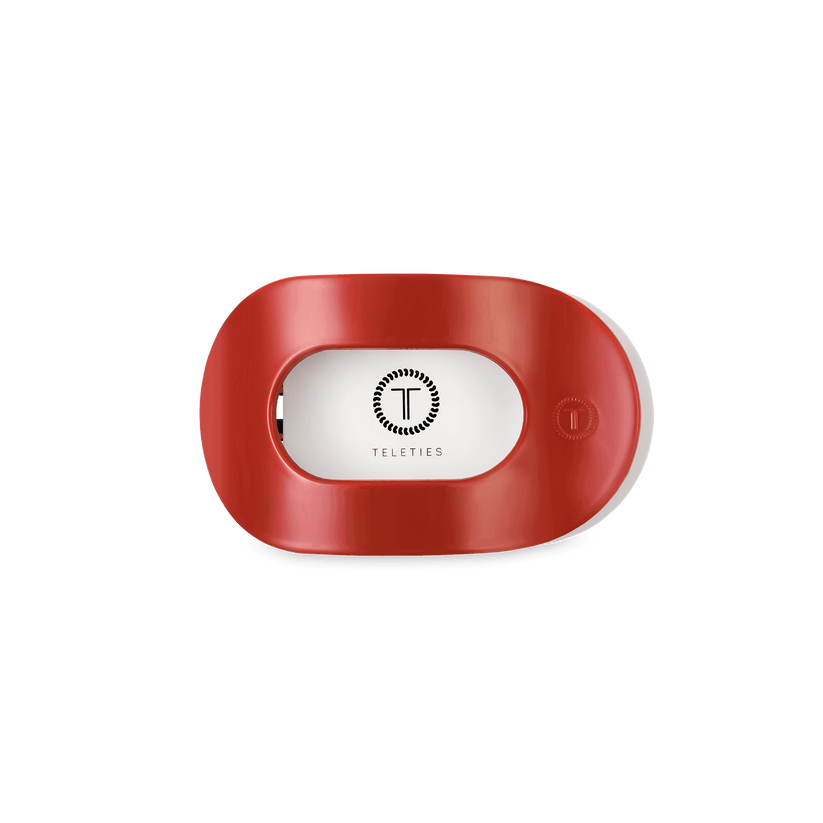 TELETIES - Small Flat Round Clip - Red Carpet Ready