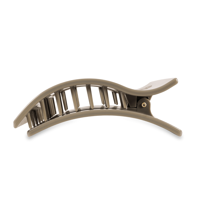 TELETIES - Large Flat Rectangle Hair Clip - Sage It Ain't So