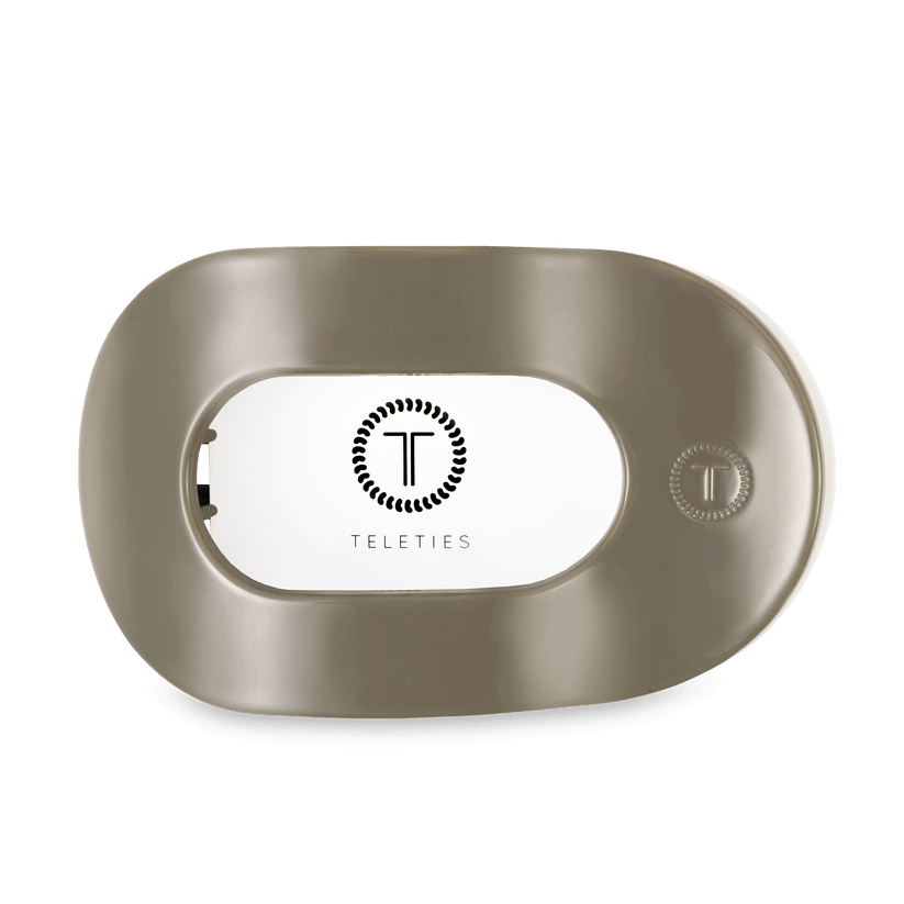 TELETIES - Large Flat Round Hair Clip - Sage It Ain't So