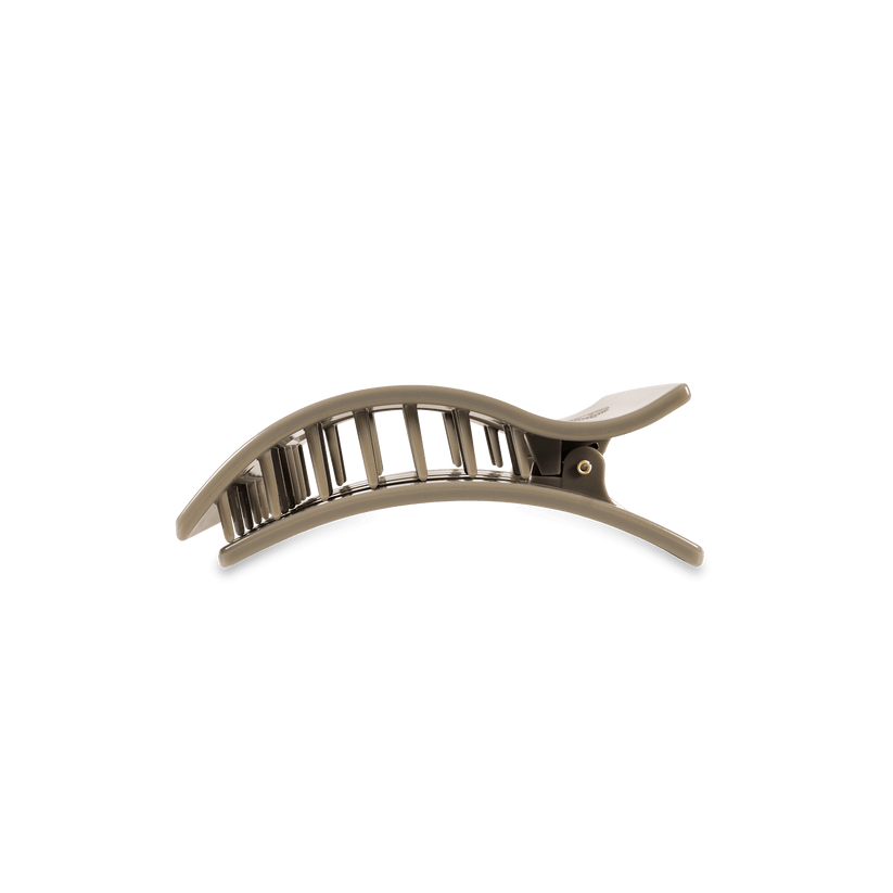 TELETIES - Small Flat Rectangle Hair Clip - Sage It Ain't So