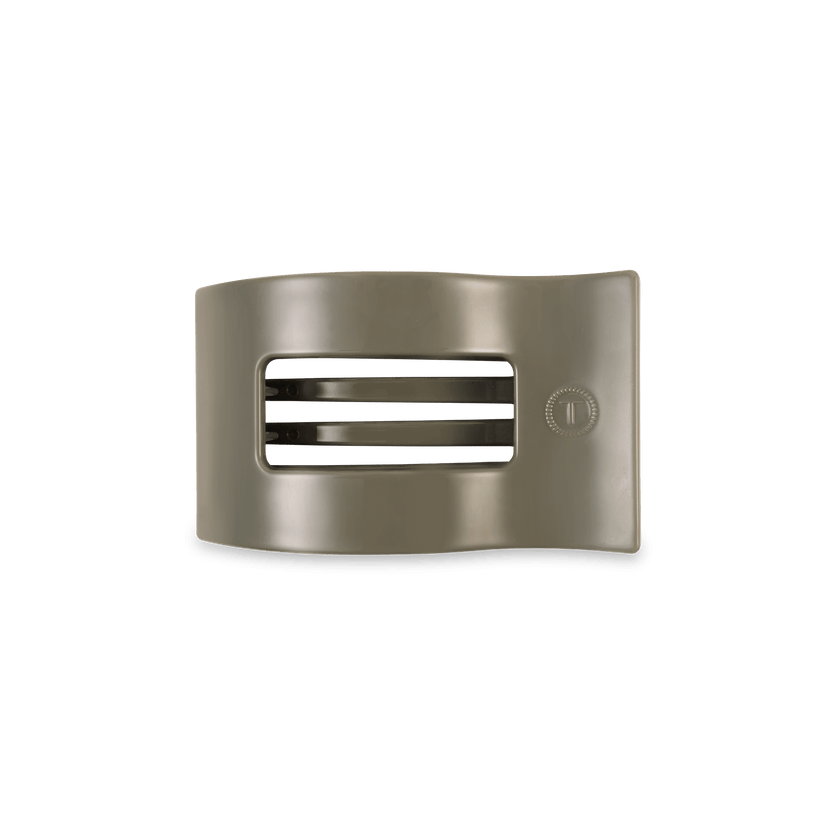 TELETIES - Small Flat Rectangle Hair Clip - Sage It Ain't So