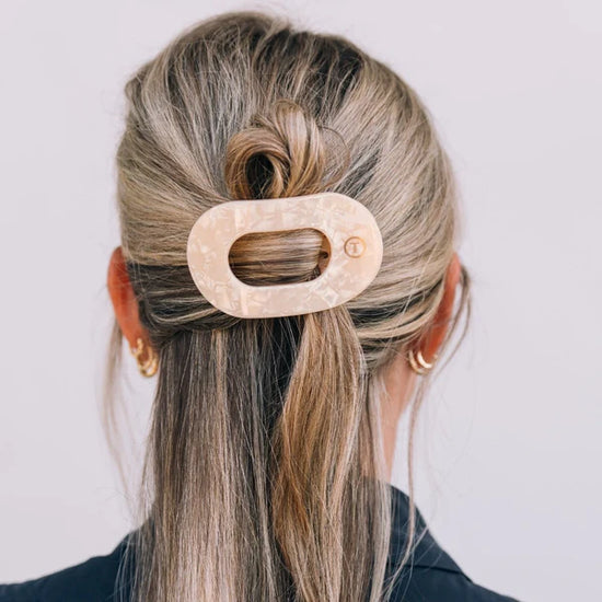 TELETIES - Small Flat Round Clip - Soft Surf