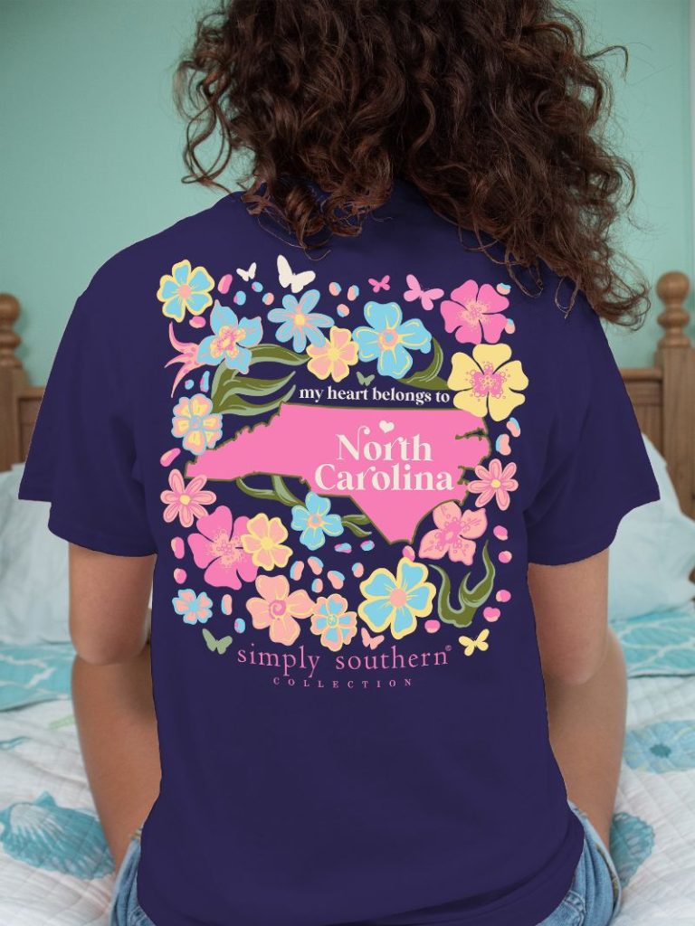 FINAL SALE - Simply Southern - My Heart Belongs to North Carolina SS Tee - 2024