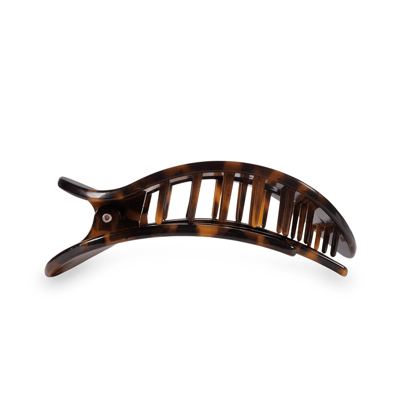 TELETIES - Medium Flat Round Hair Clip - Tortoise