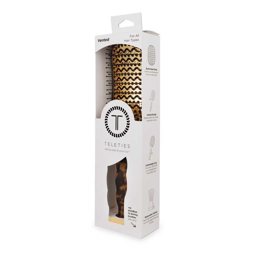 TELETIES - Vented Hair Brush - Tortoise