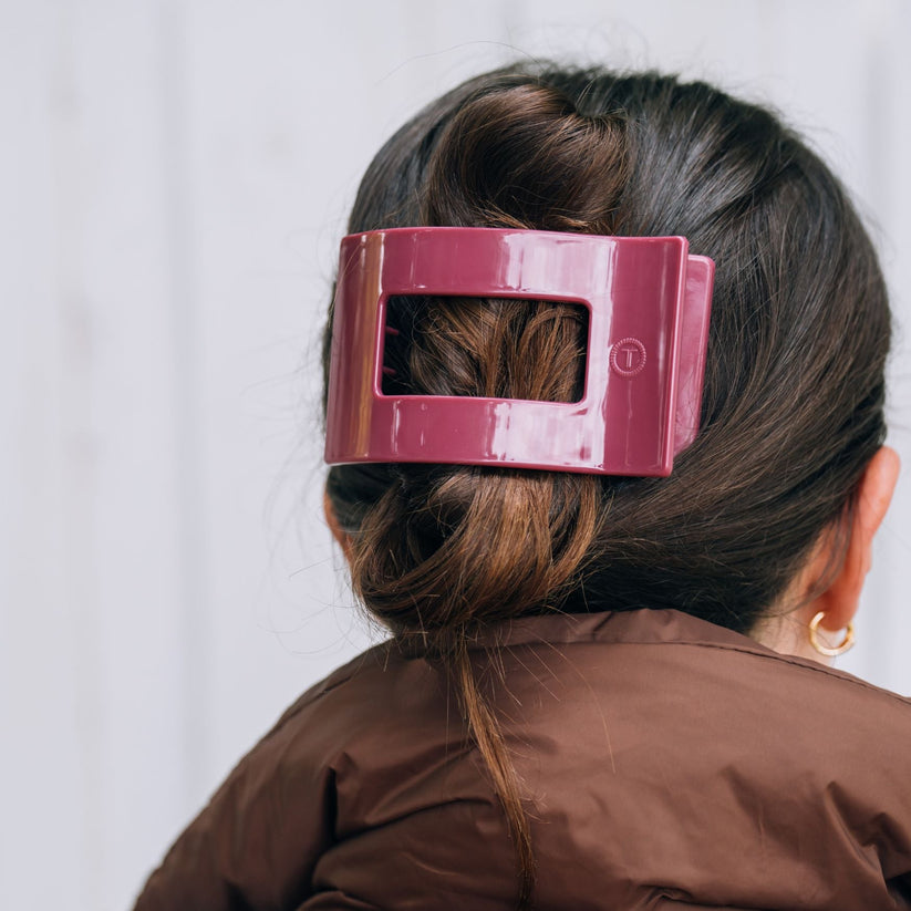 TELETIES - Large Flat Rectangle Hair Clip - Wild Side