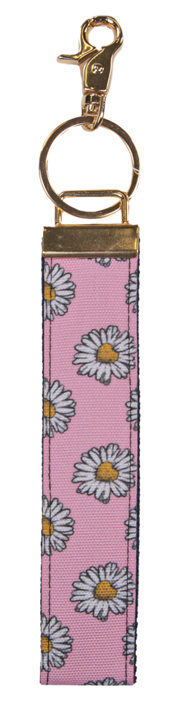 FINAL SALE - Simply Southern - Key Fob - Pink Daisy