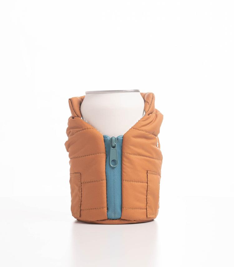 Puffin Can & Bottle Cooler Vest - CIDER & TEAL
