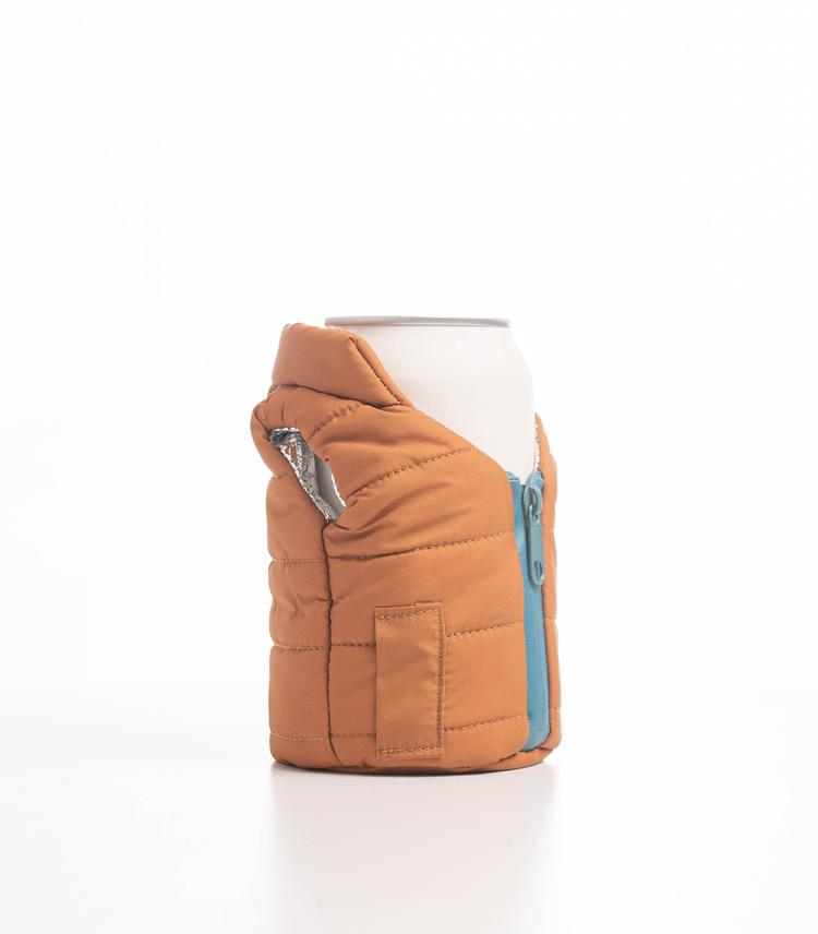 Puffin Can & Bottle Cooler Vest - CIDER & TEAL