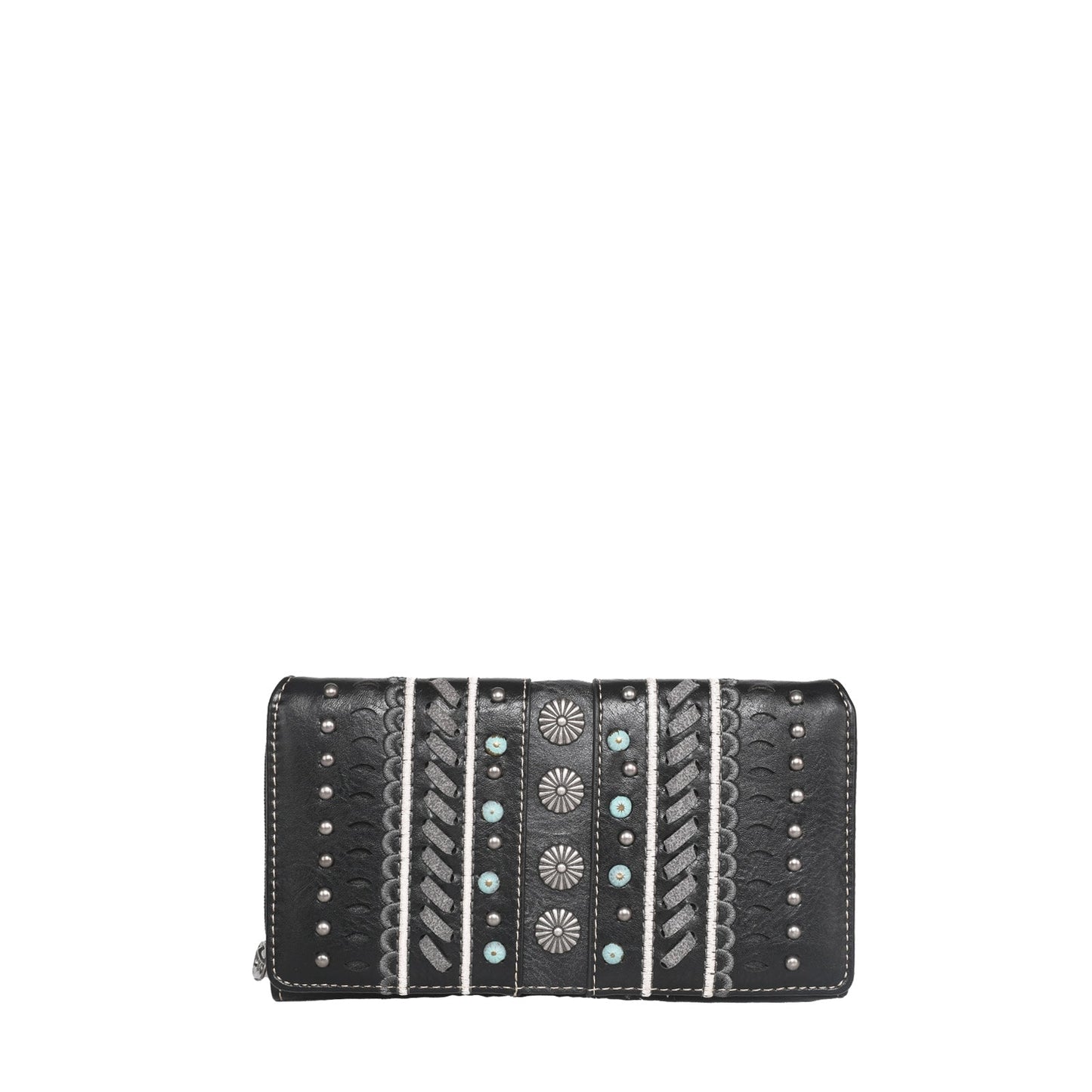 Montana West Studs Collection Wallet - Black