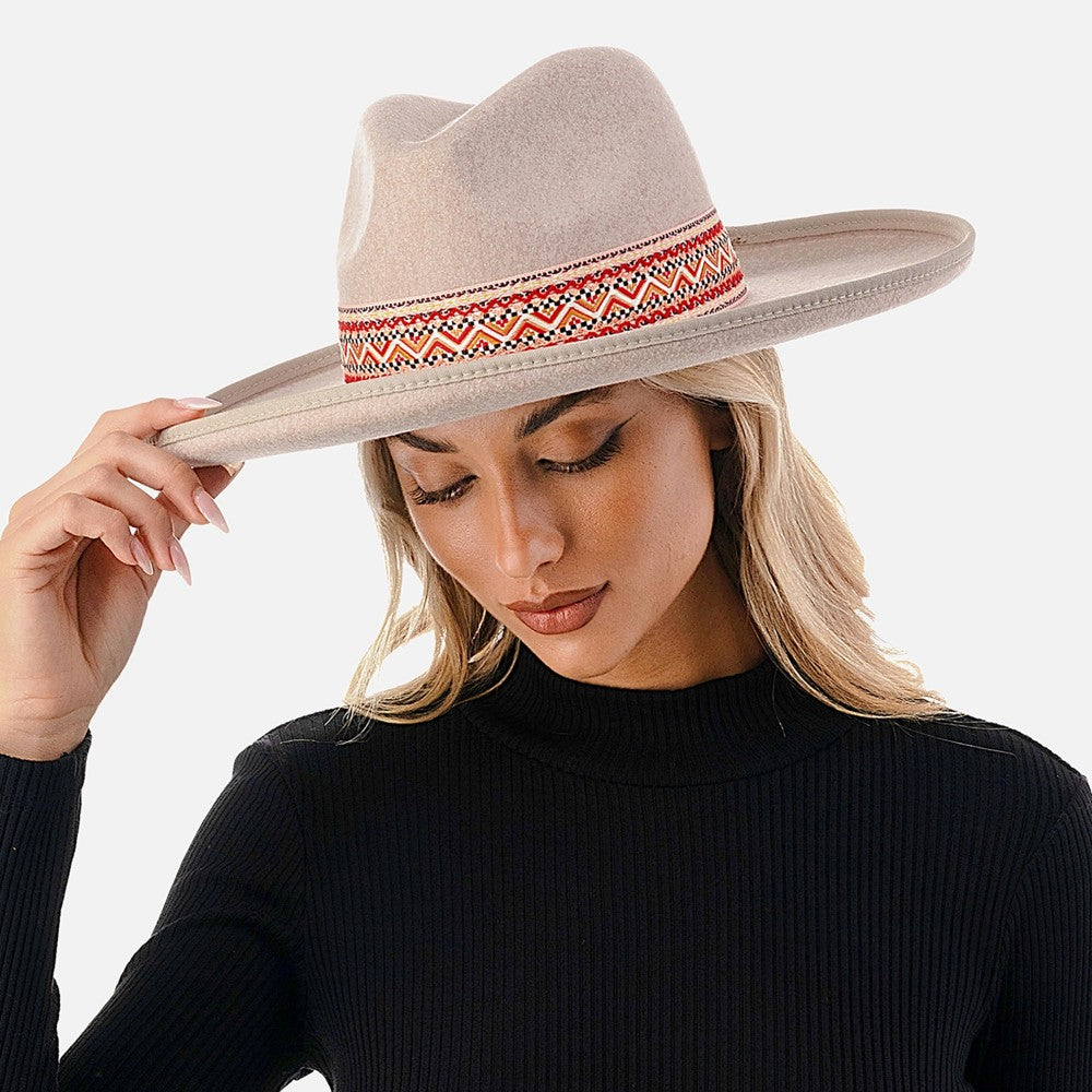 The Felicity Wool Blend Panama Hat TAN