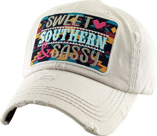 Stone Sweet Southern & Sassy Vintage Look Baseball Cap