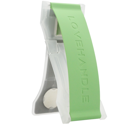 LoveHandle PRO Silicone Phone Grip - Fern Green/Clear Base