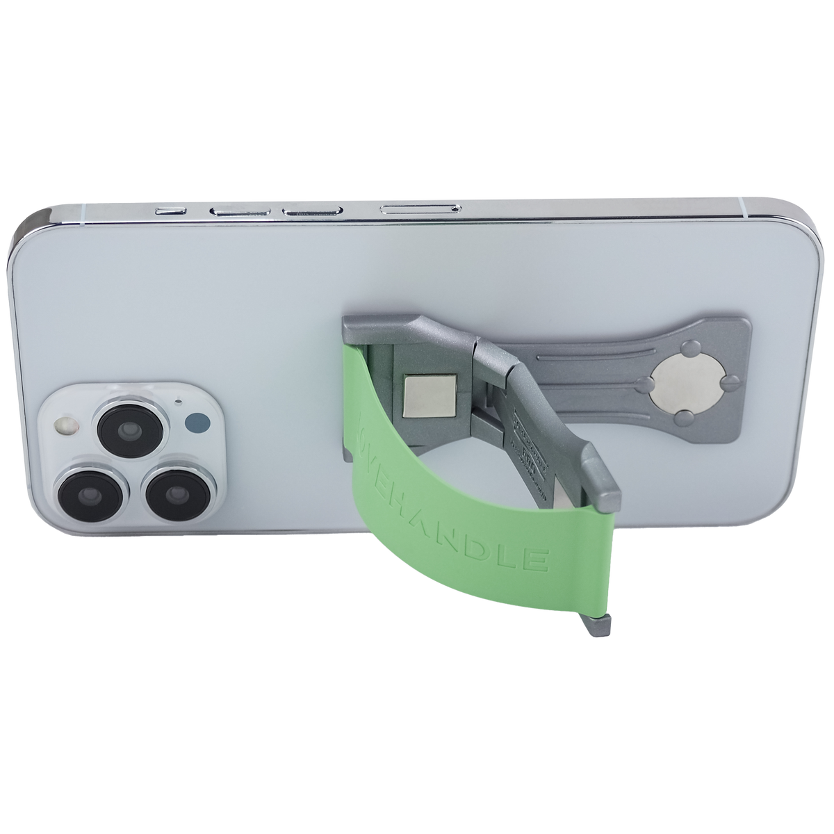LoveHandle PRO Silicone Phone Grip - Fern Green/Clear Base