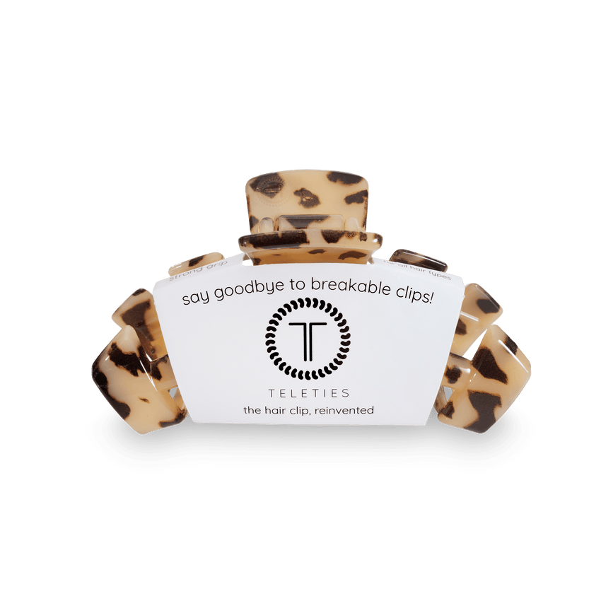 TELETIES - Classic Medium Hair Clip - Blonde Tortoise