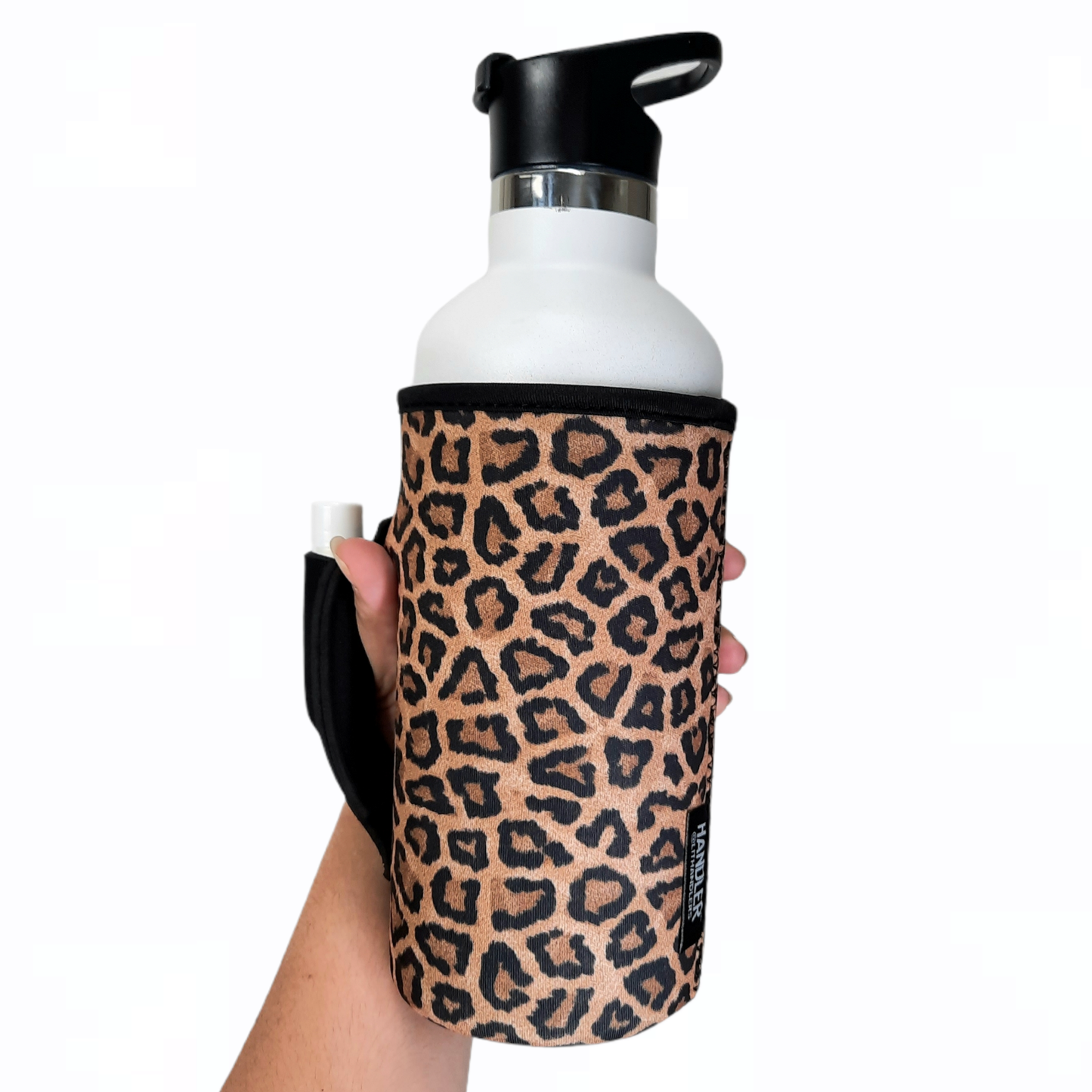 Leopard 30-40oz Tumbler Holder with Black Pocket Handle