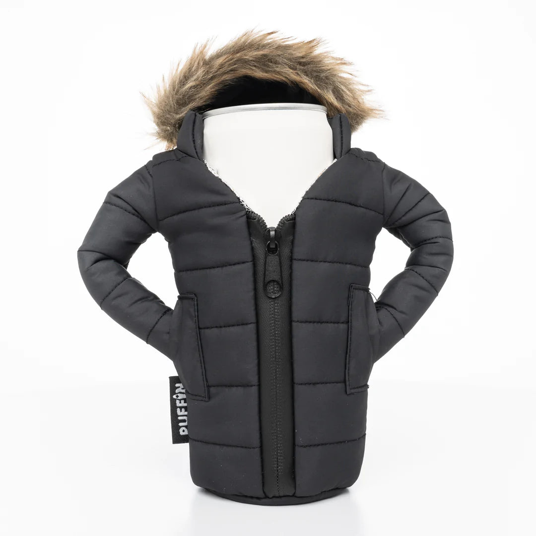 Puffin Can & Bottle Cooler Parka - BLACK