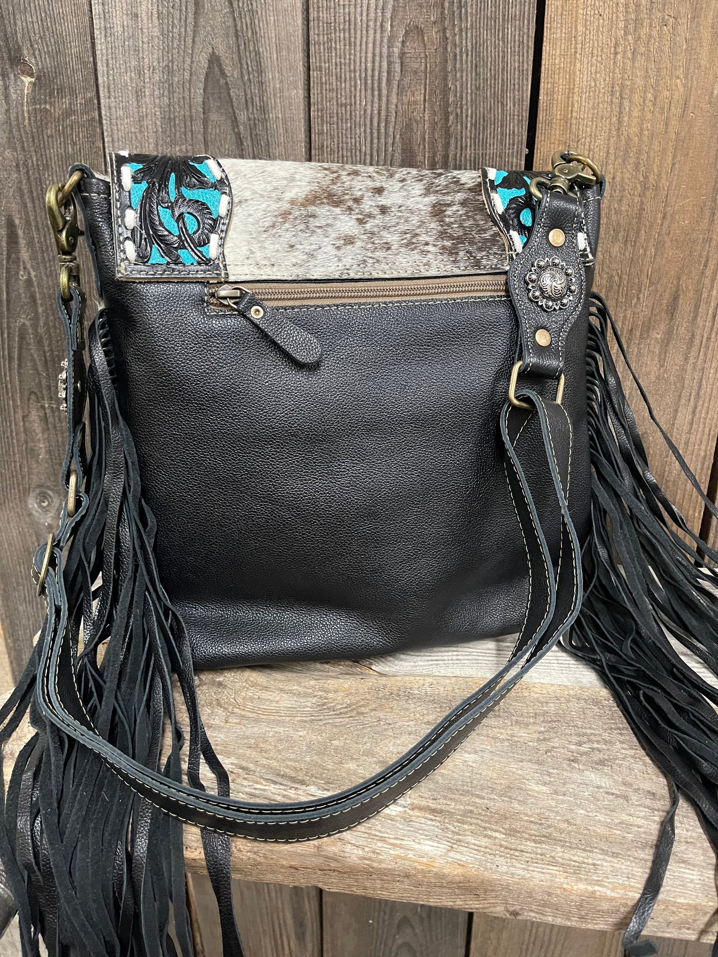 Myra Bag - Comola Hand Tooled Hairon Bag