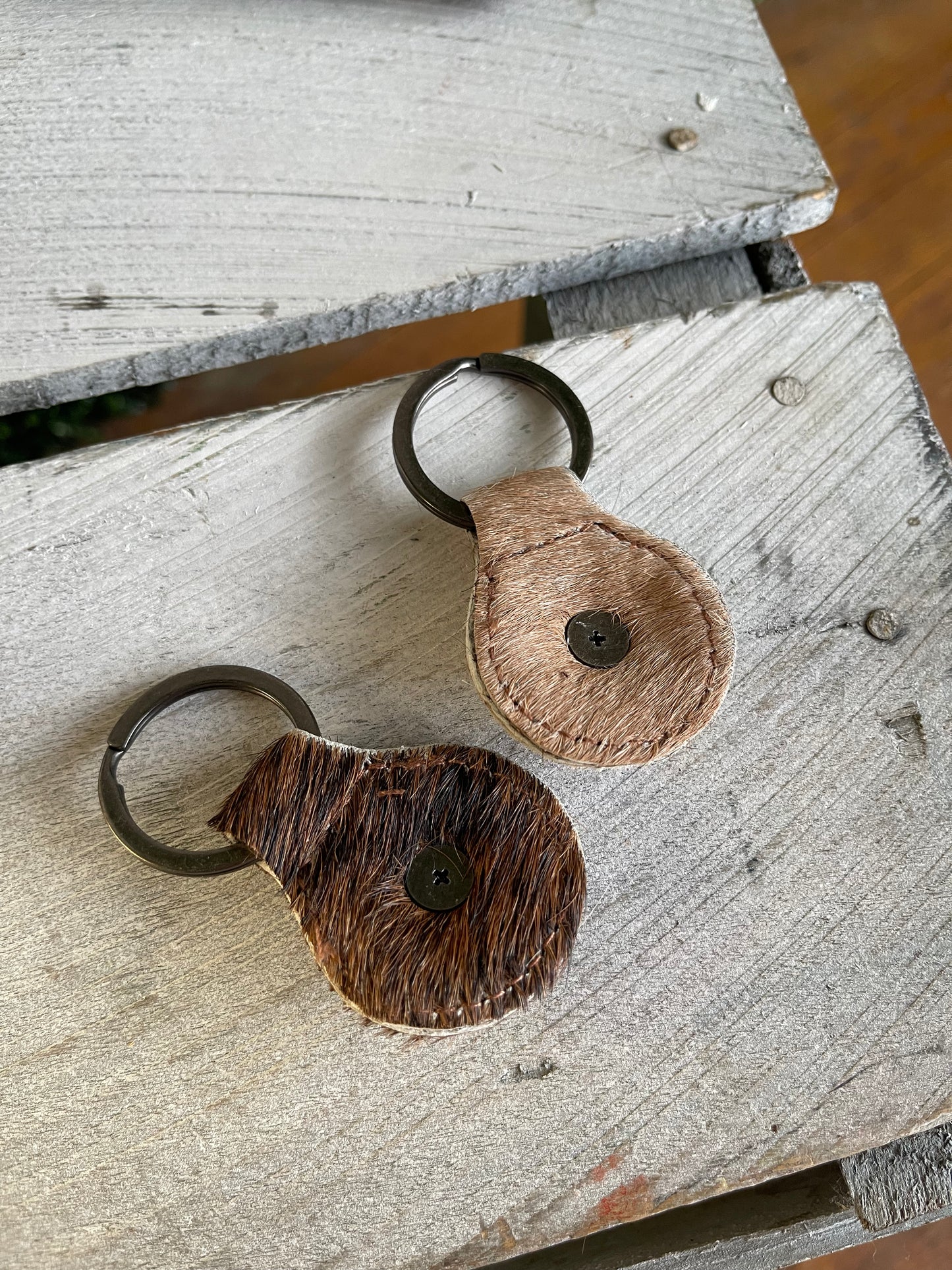 Montana West Hair-On Cowhide Cowboy Boots Key Fob/Chain