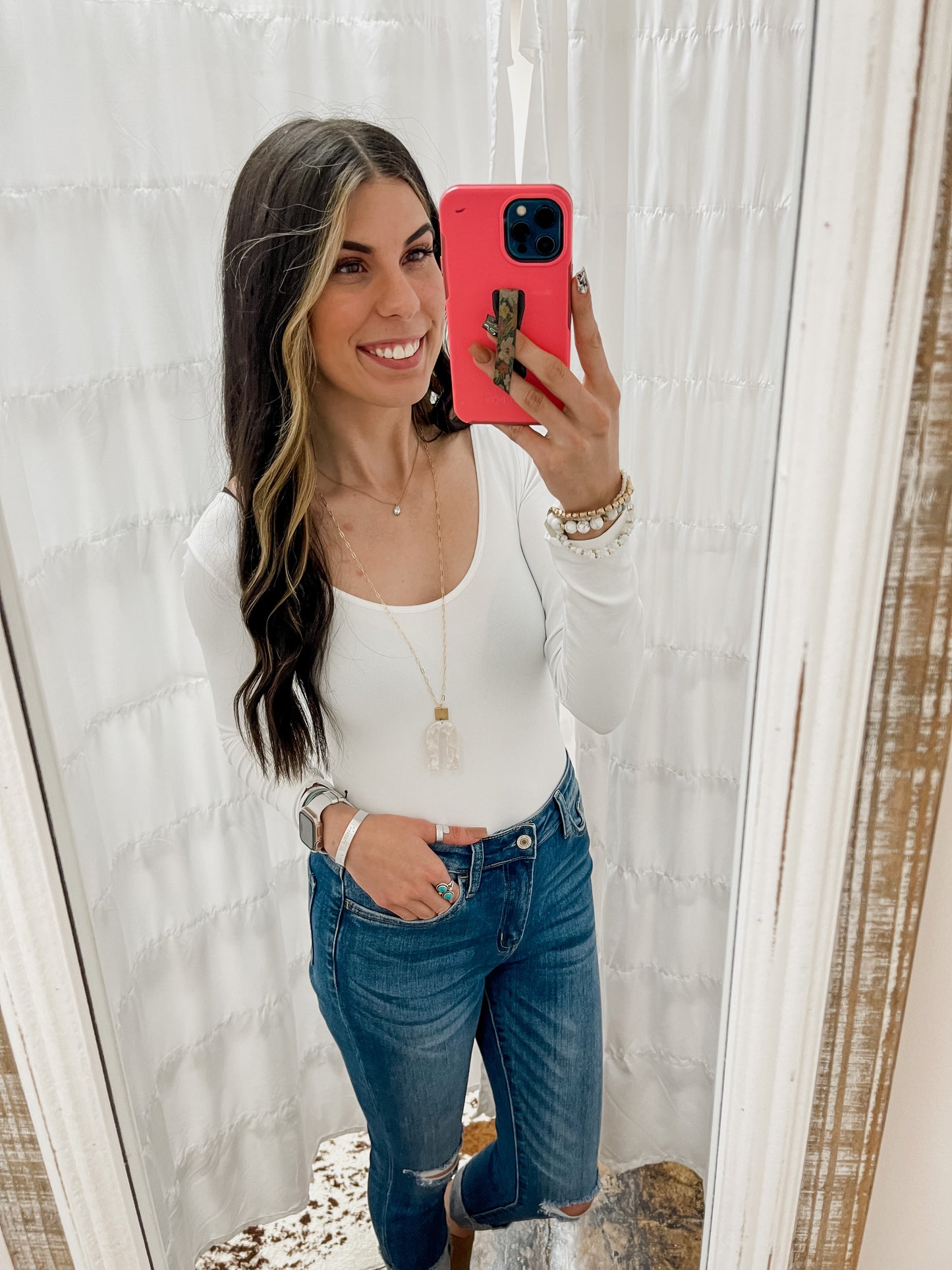 The Logan OS L/S Bodysuit - White