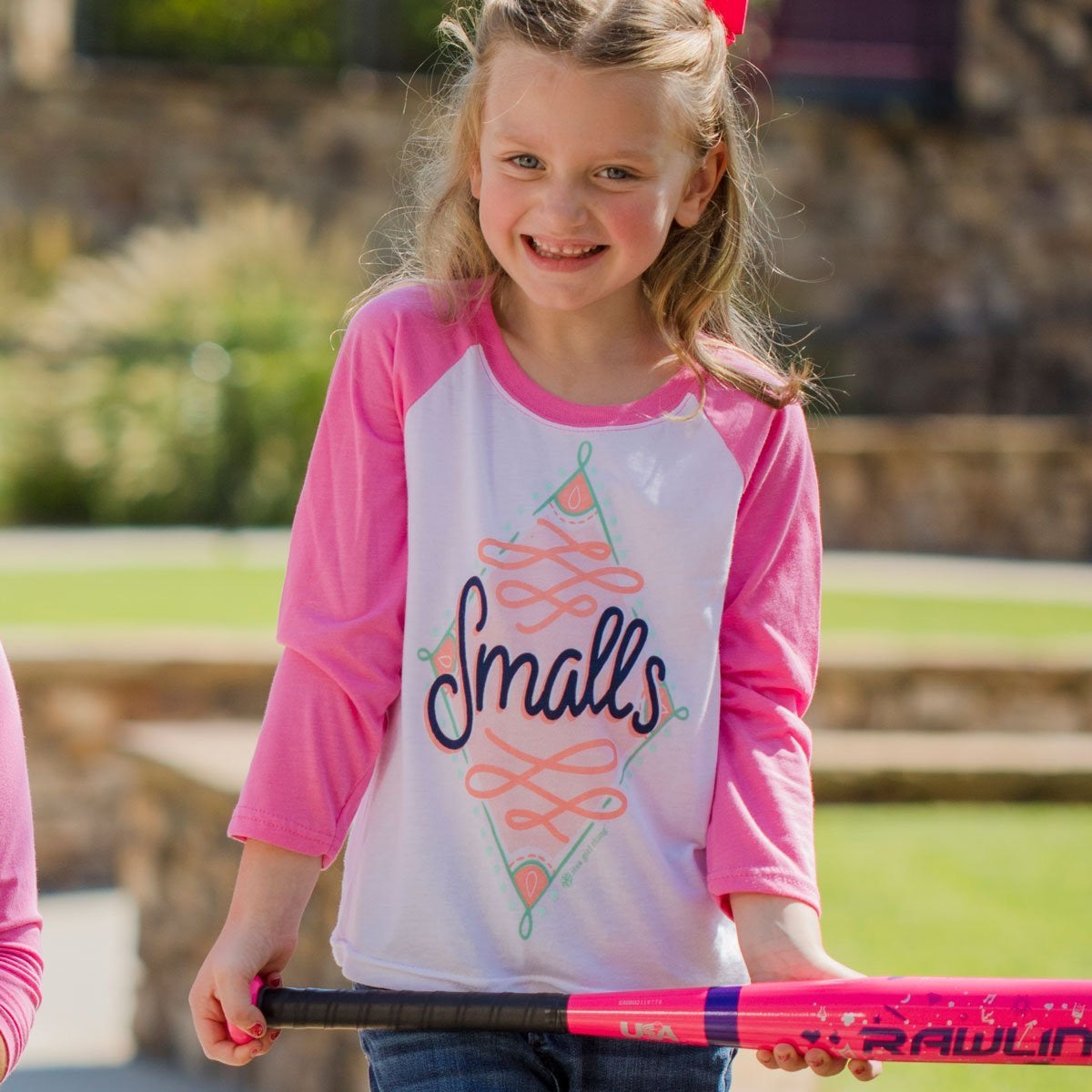 Smalls Raglan Baseball Girls Youth Tee
