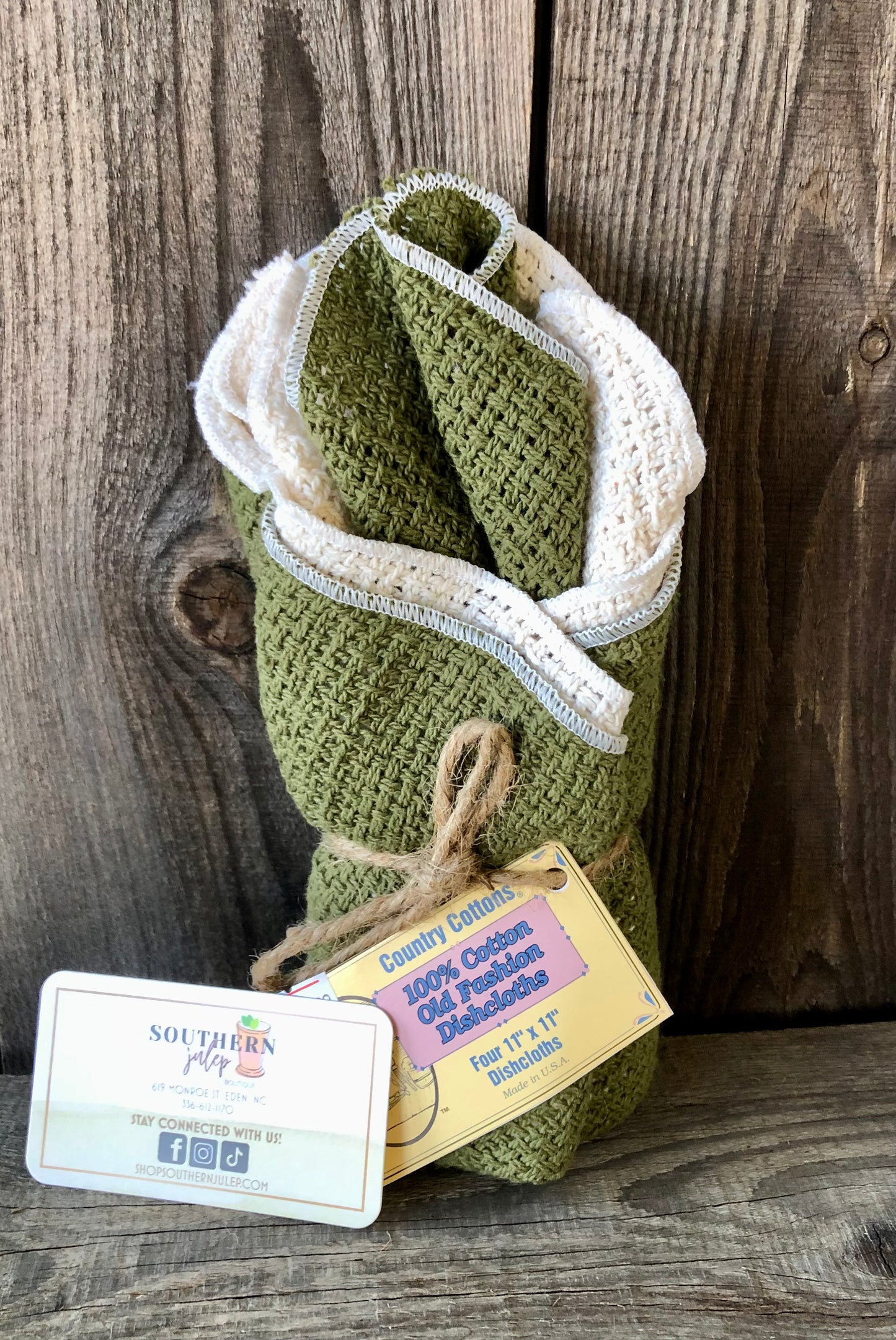 USA MADE Country Cottons Dishcloth 4 PC Set / Asst