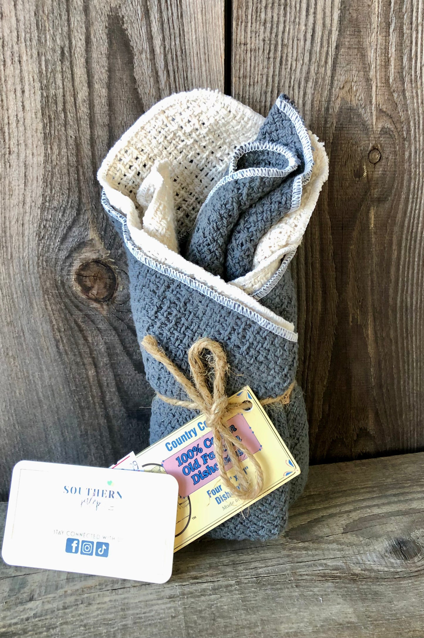 USA MADE Country Cottons Dishcloth 4 PC Set / Asst