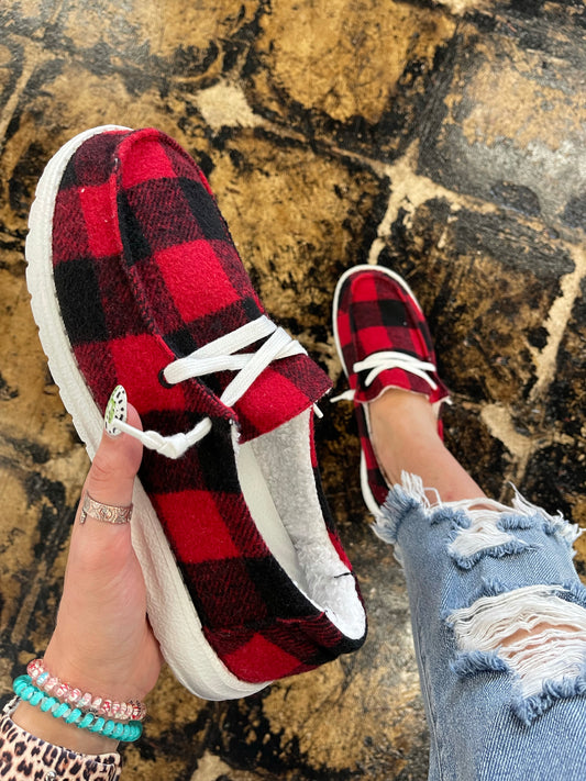 Gypsy Jazz Riley Slip On Canvas Sneaker - Buffalo Plaid