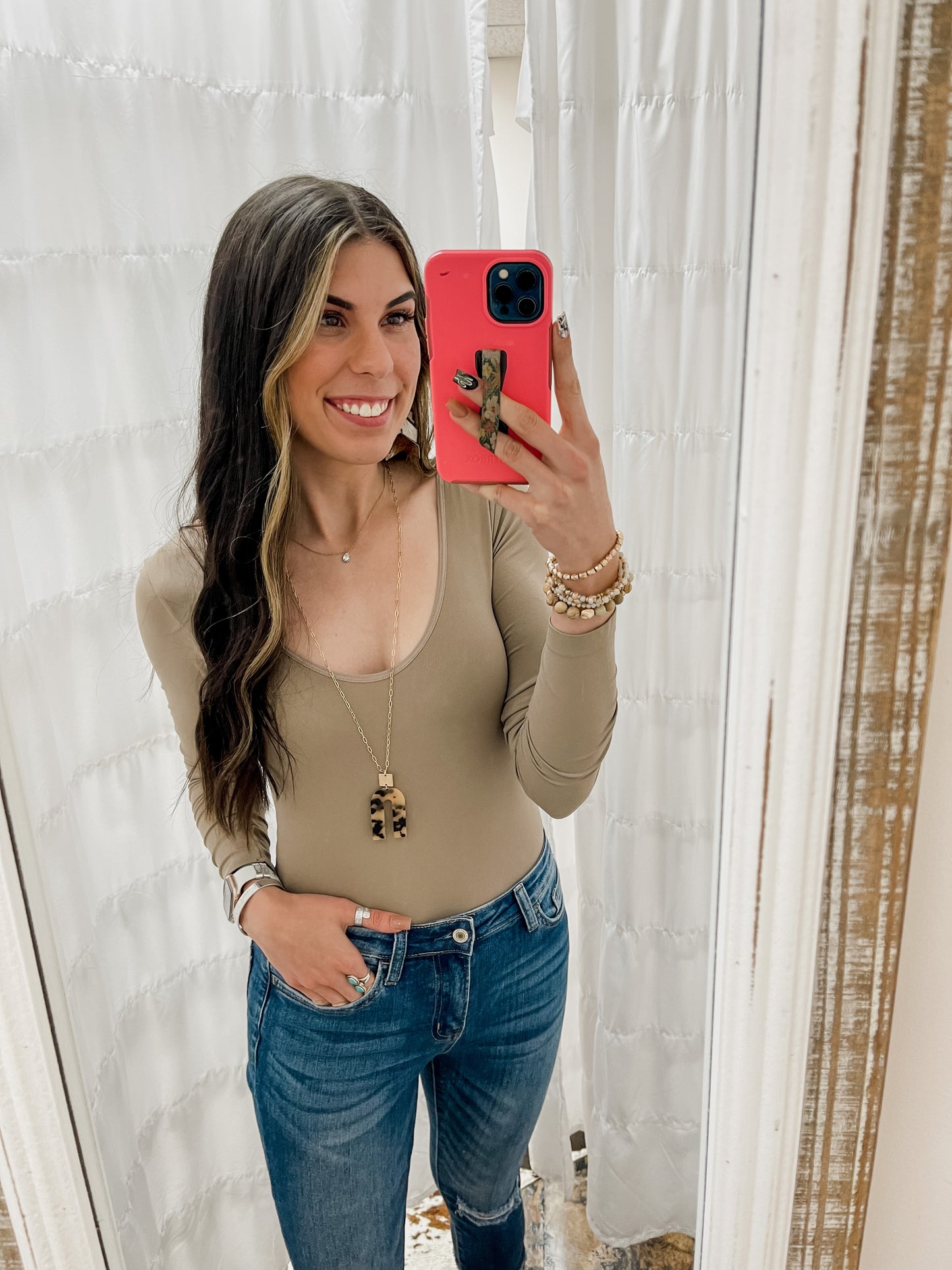 The Logan OS L/S Bodysuit - Lt Mocha