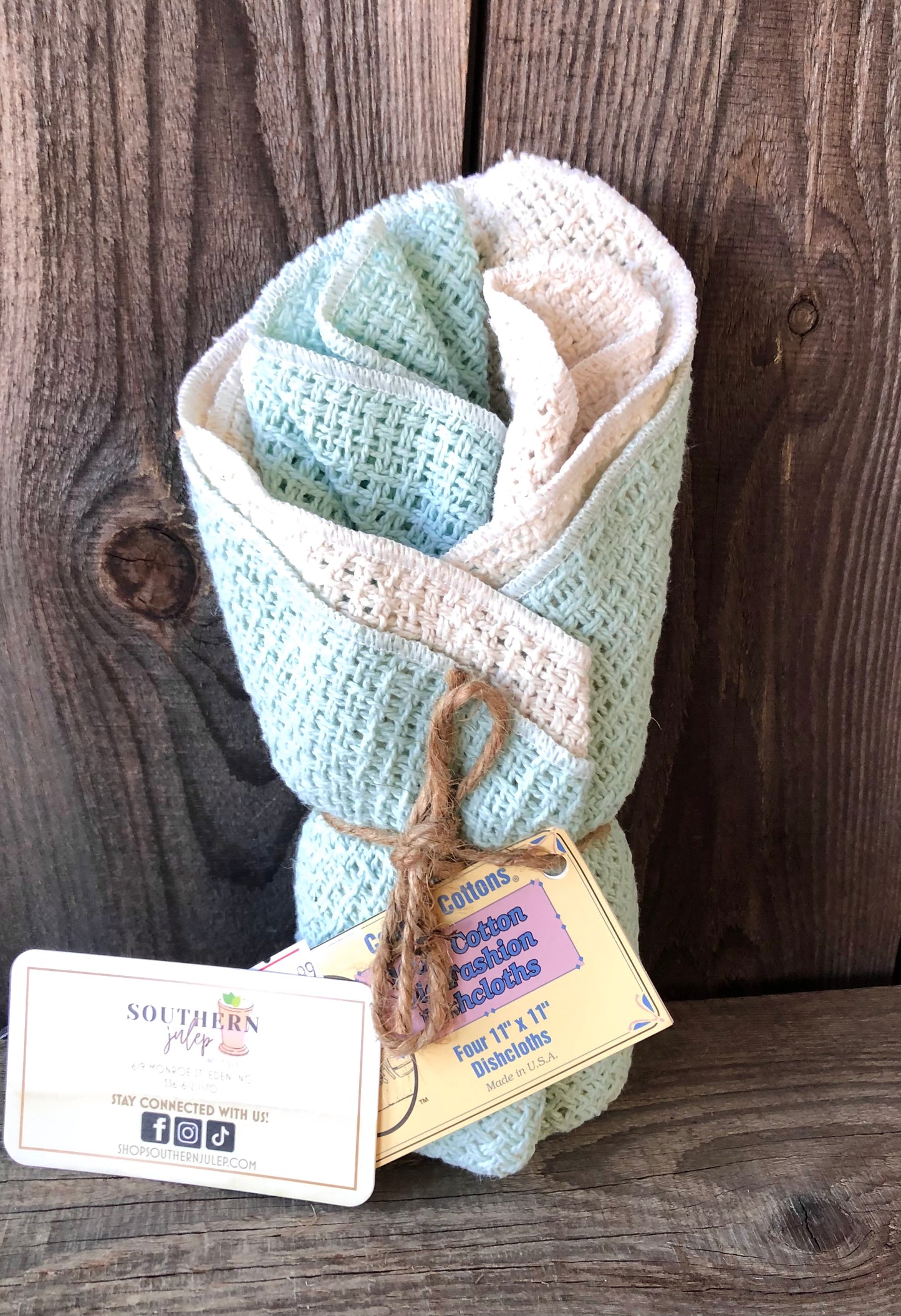 USA MADE Country Cottons Dishcloth 4 PC Set / Asst