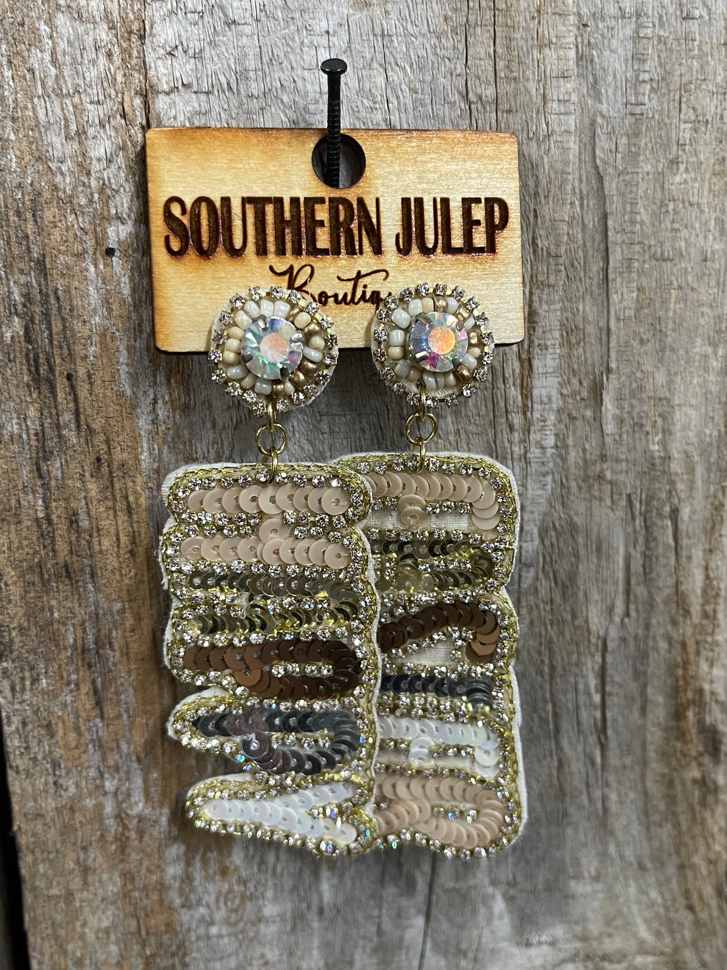 FINAL SALE - The Happy Easter Sequin Earrings - Neutral