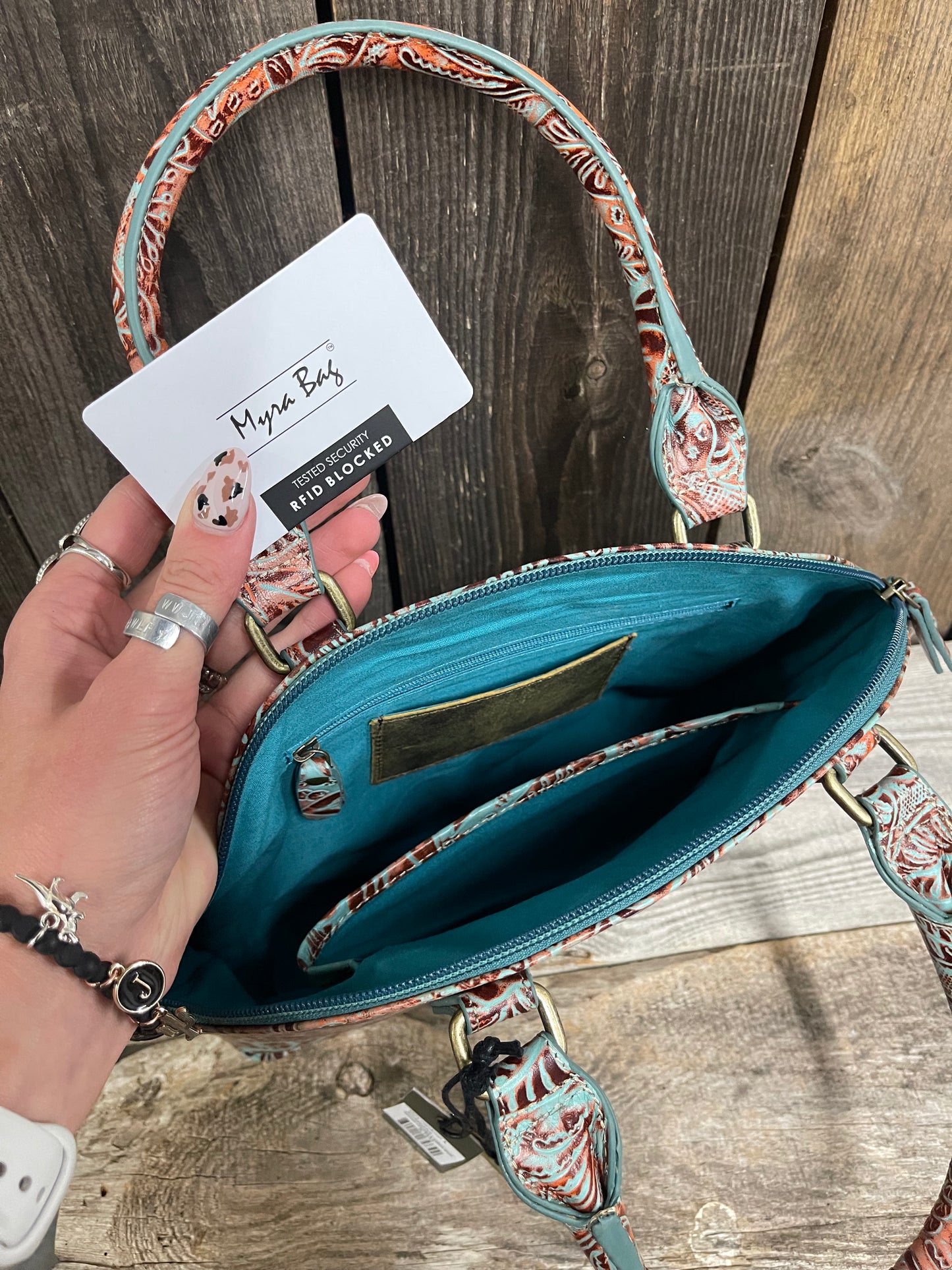 Myra Bag - Ebenezer Tooled Leather Bag