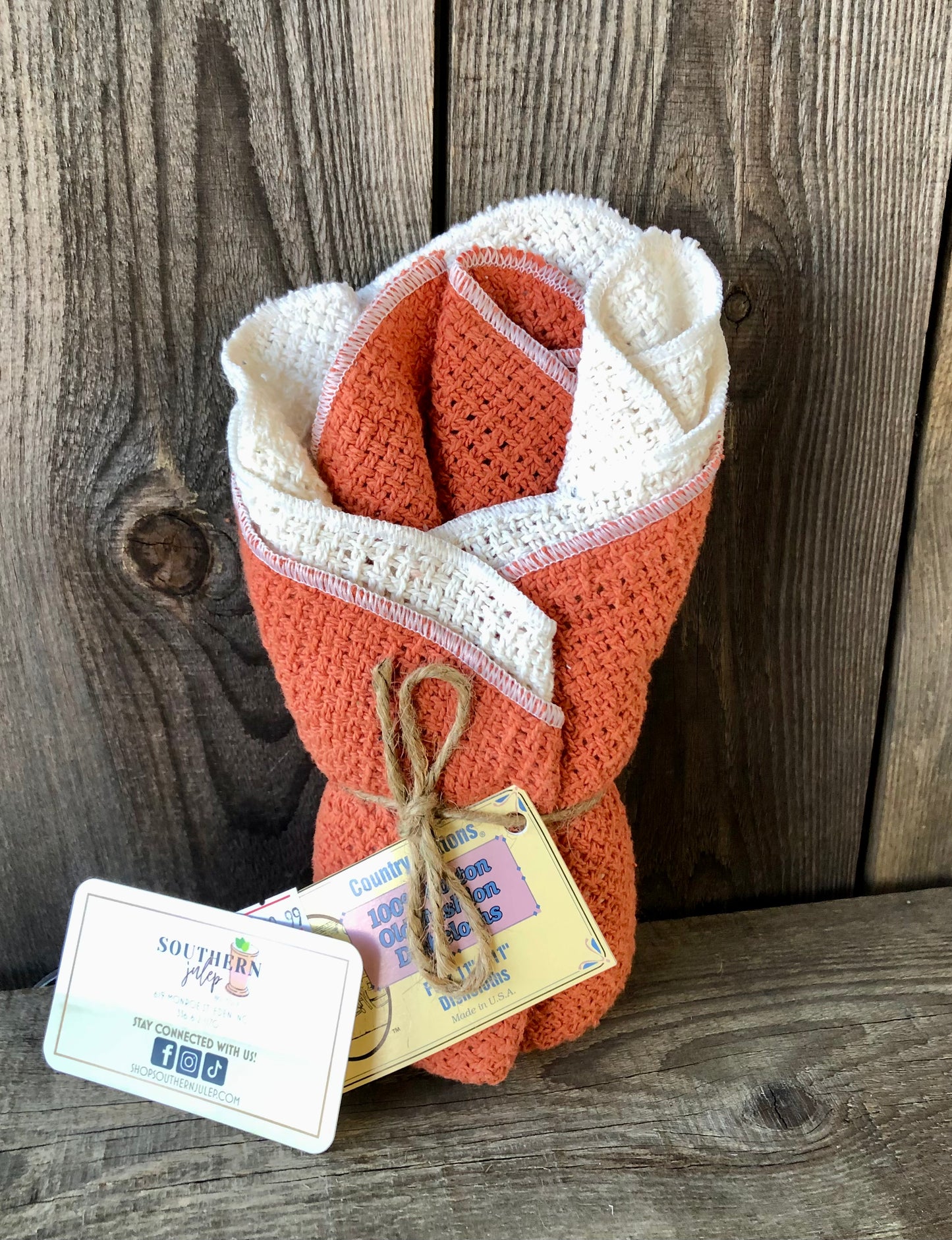 USA MADE Country Cottons Dishcloth 4 PC Set / Asst