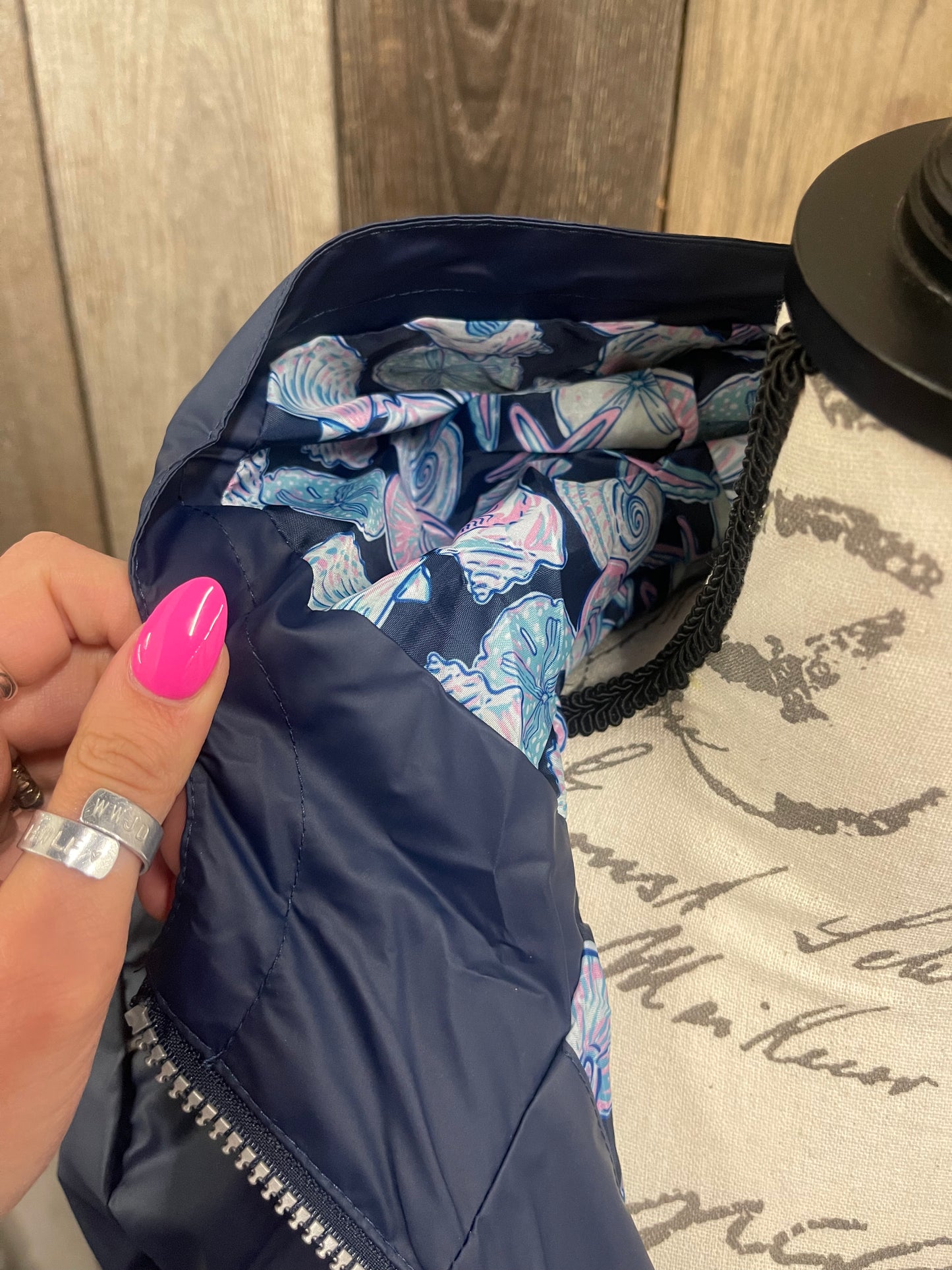 FINAL SALE - Simply Southern - Full Zip Rain Jacket - Navy