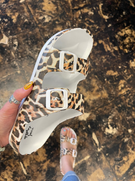 FINAL SALE - Gypsy Jazz Mama Mia Sandal - Tan Leopard