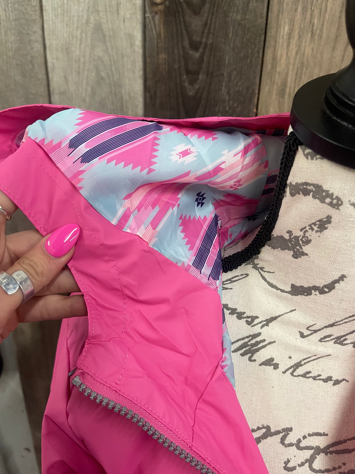 FINAL SALE - Simply Southern - Full Zip Rain Jacket - Berry