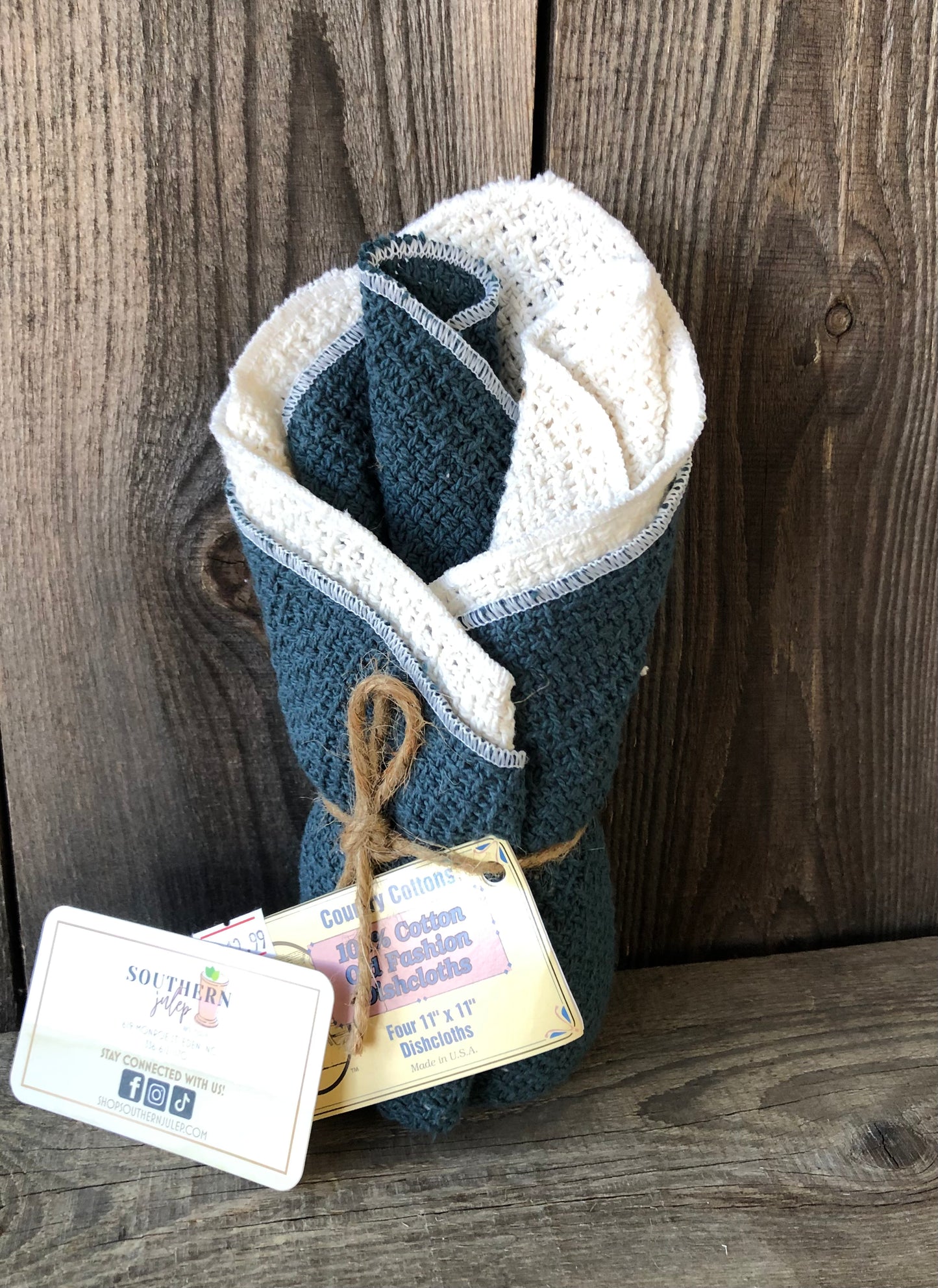 USA MADE Country Cottons Dishcloth 4 PC Set / Asst