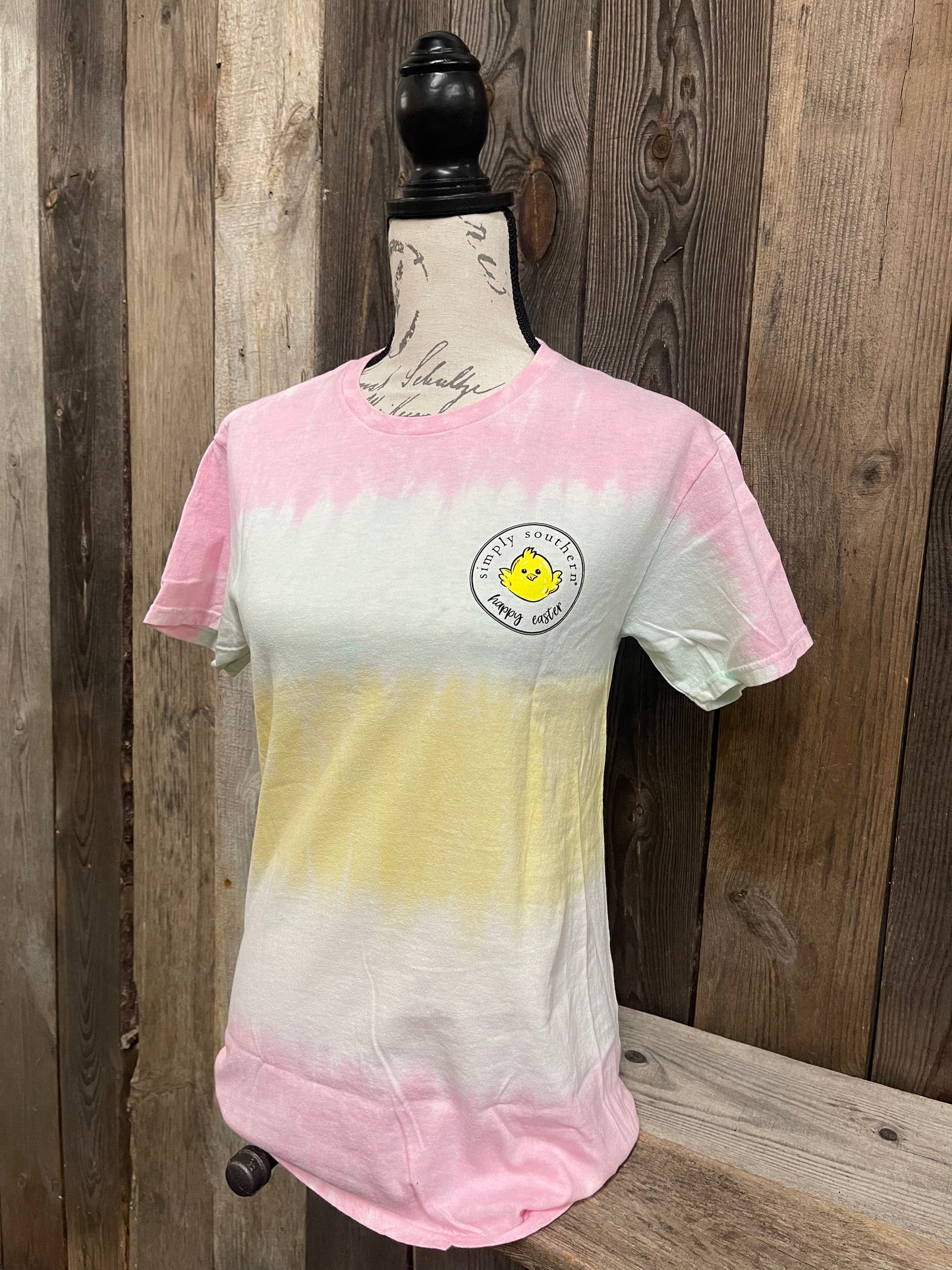 FINAL SALE - Simply Southern - Happy Easter Tie Dye SS Tee