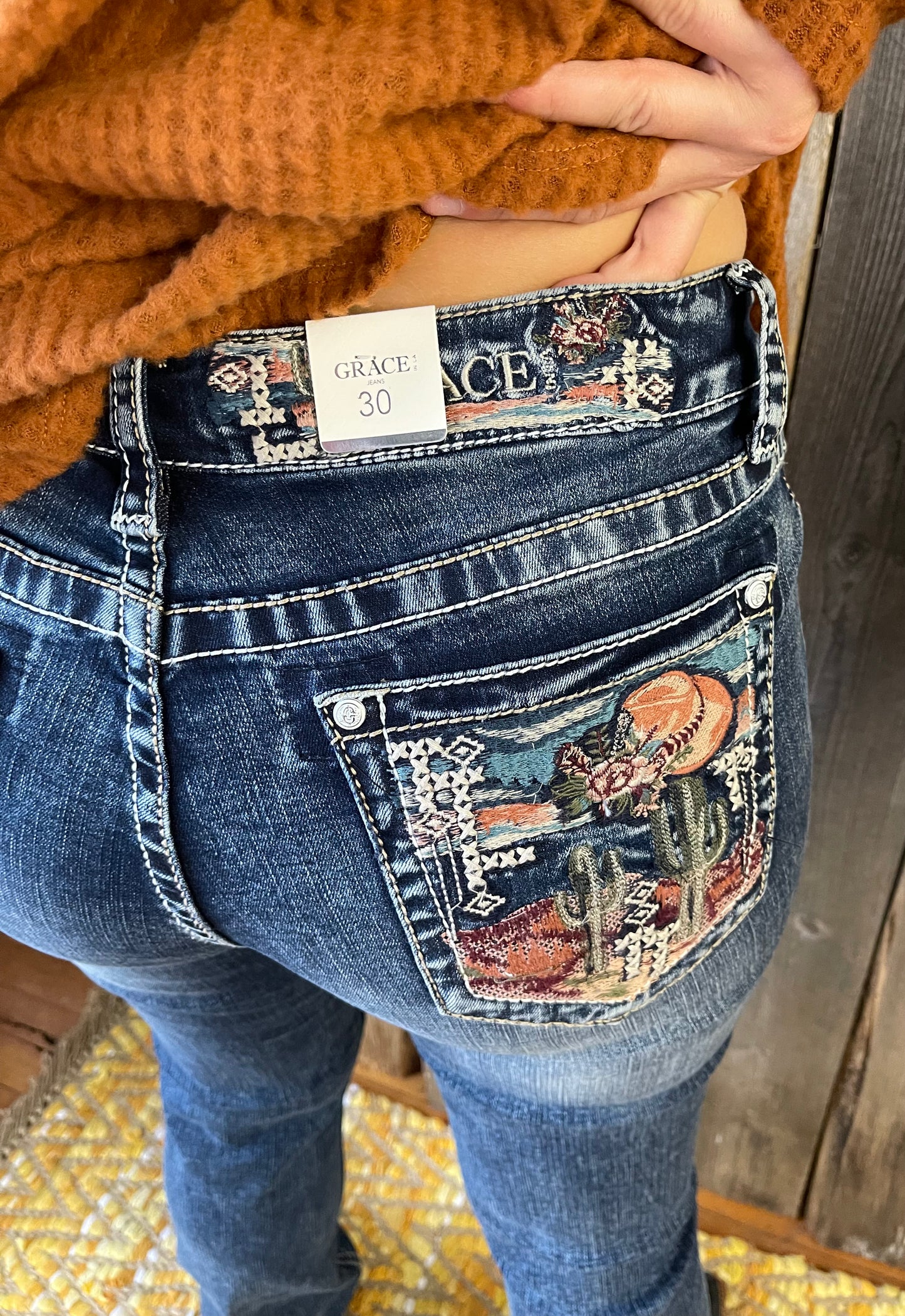 Grace In LA "Desert Dreamer" Easyfit Boot Cut