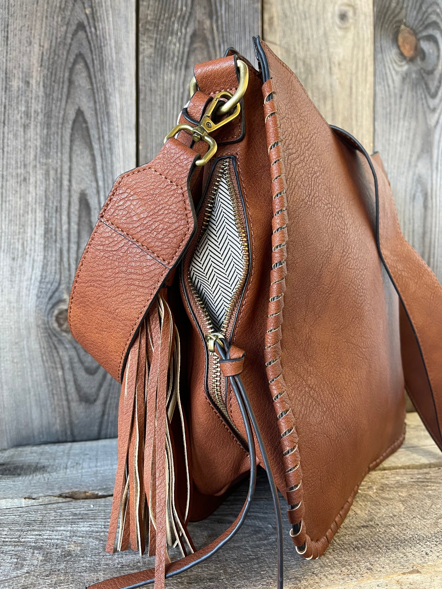 The Corrine Concealed Carry Crossbody Bag - Brown