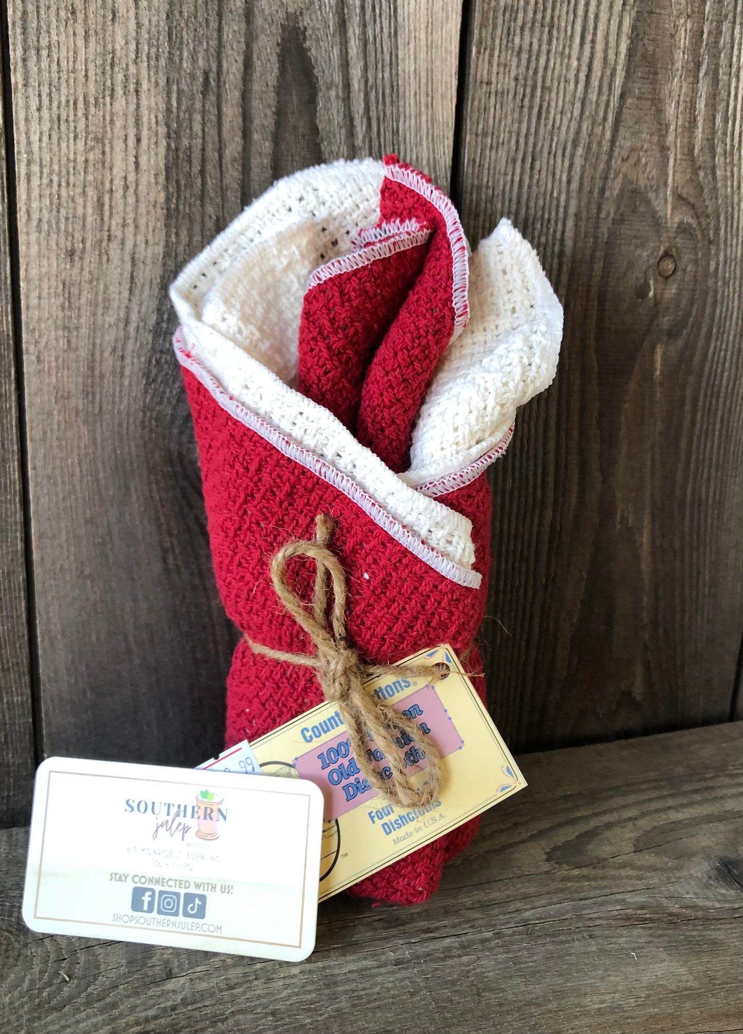 USA MADE Country Cottons Dishcloth 4 PC Set / Asst