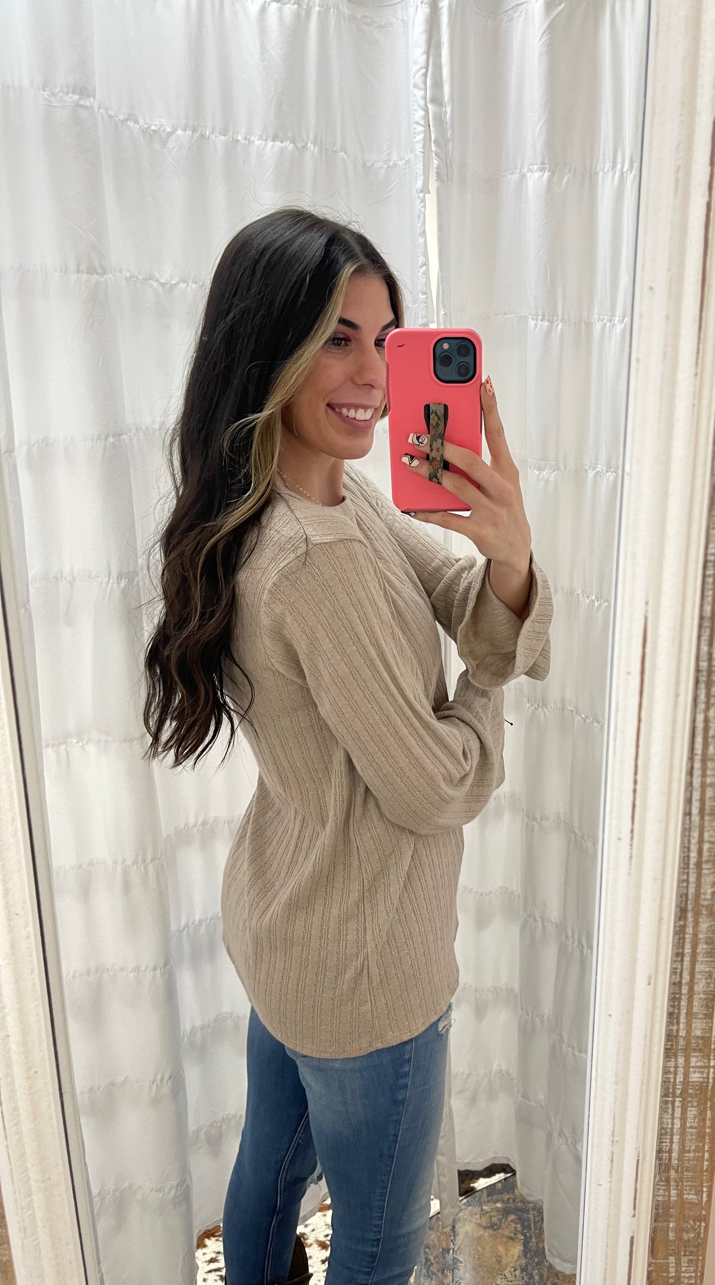 The Kayleigh Top - Taupe