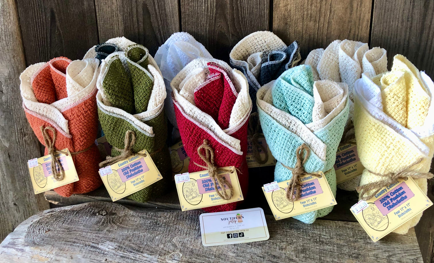 USA MADE Country Cottons Dishcloth 4 PC Set / Asst