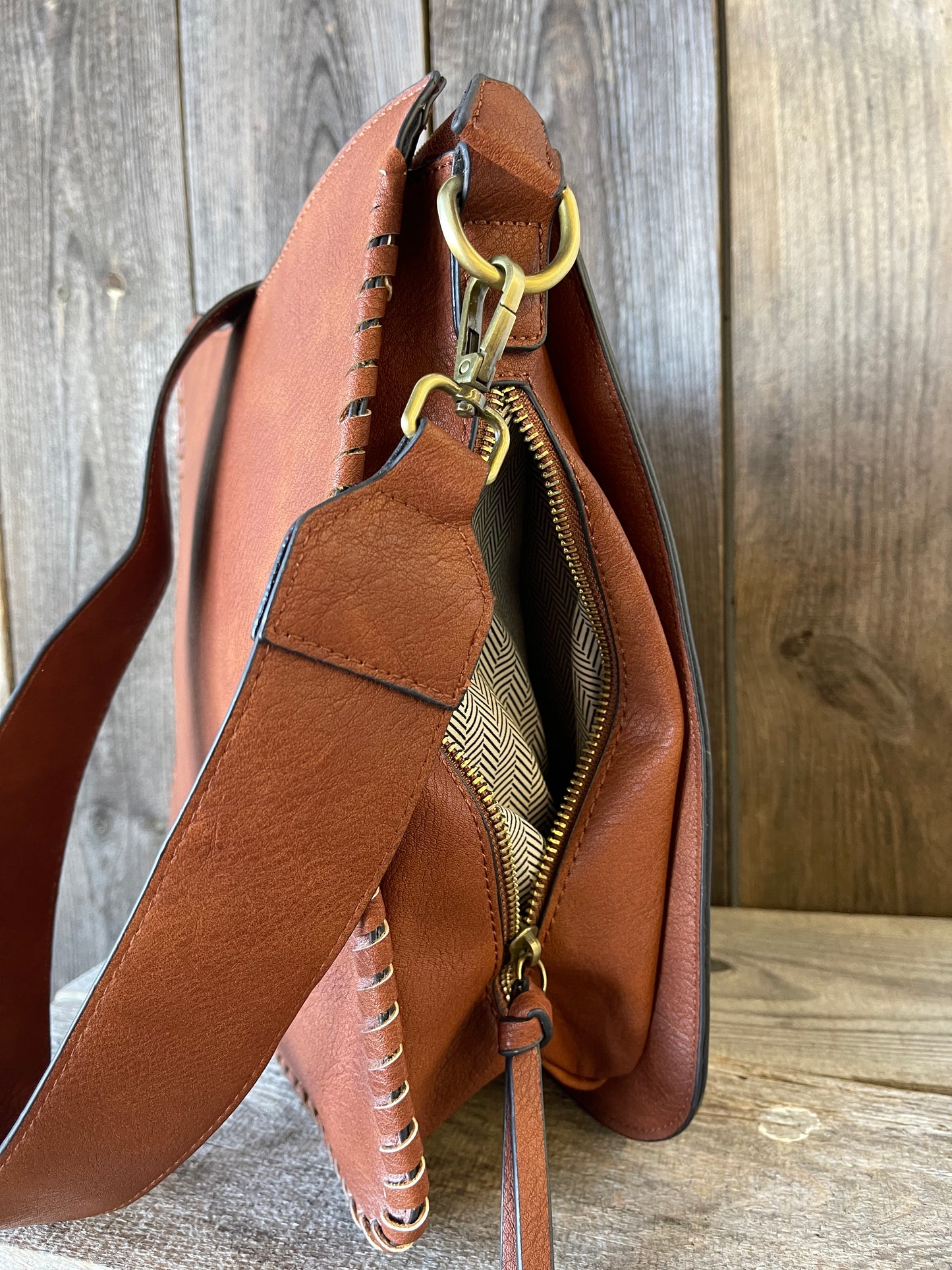 The Corrine Concealed Carry Crossbody Bag - Brown