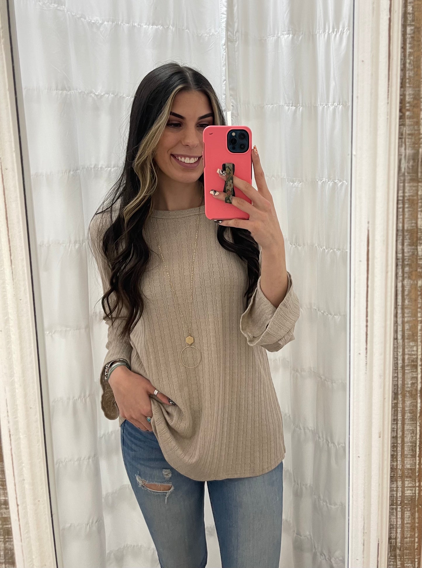 The Kayleigh Top - Taupe