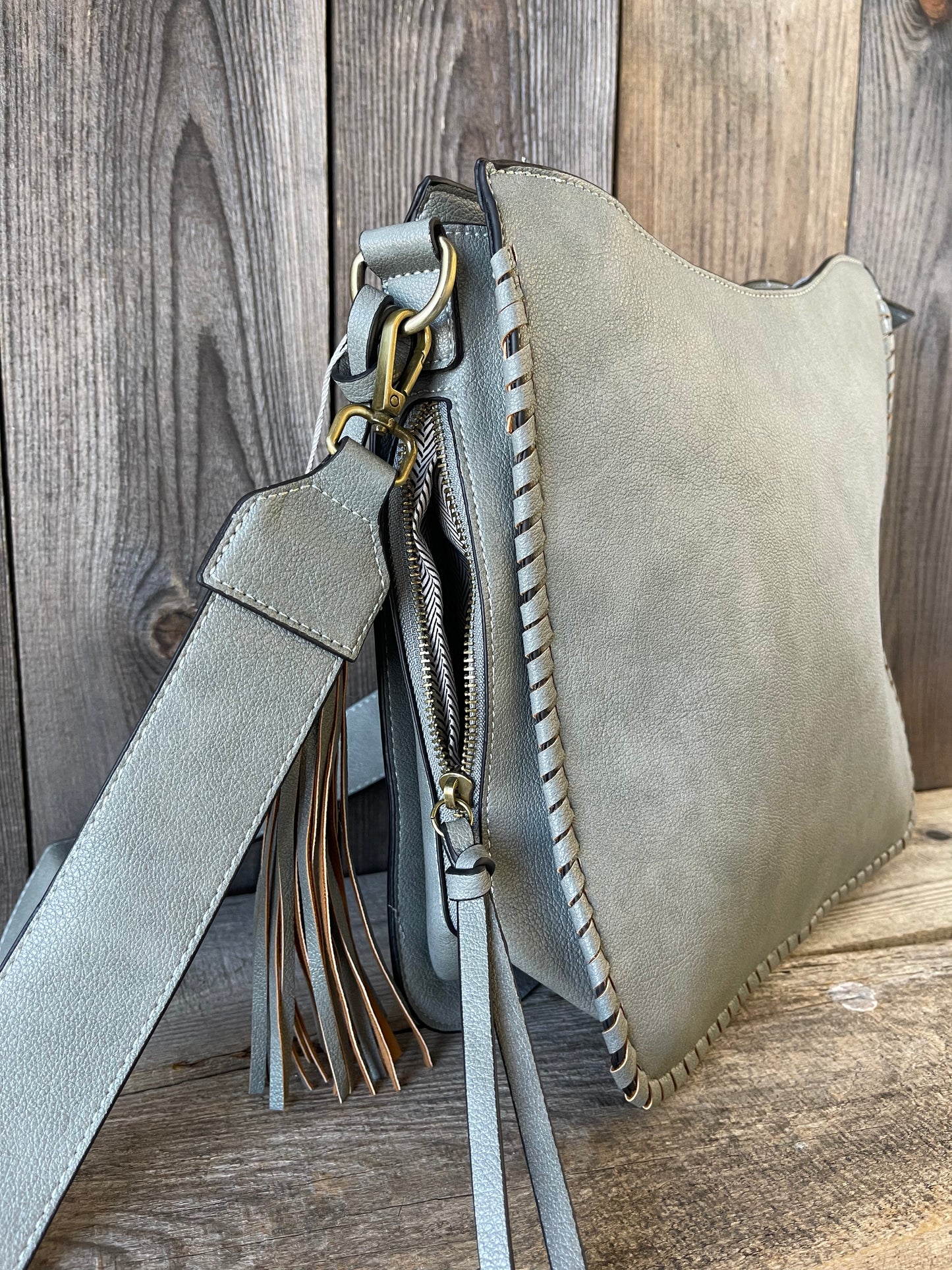 The Corrine Concealed Carry Crossbody Bag - Earth Grey