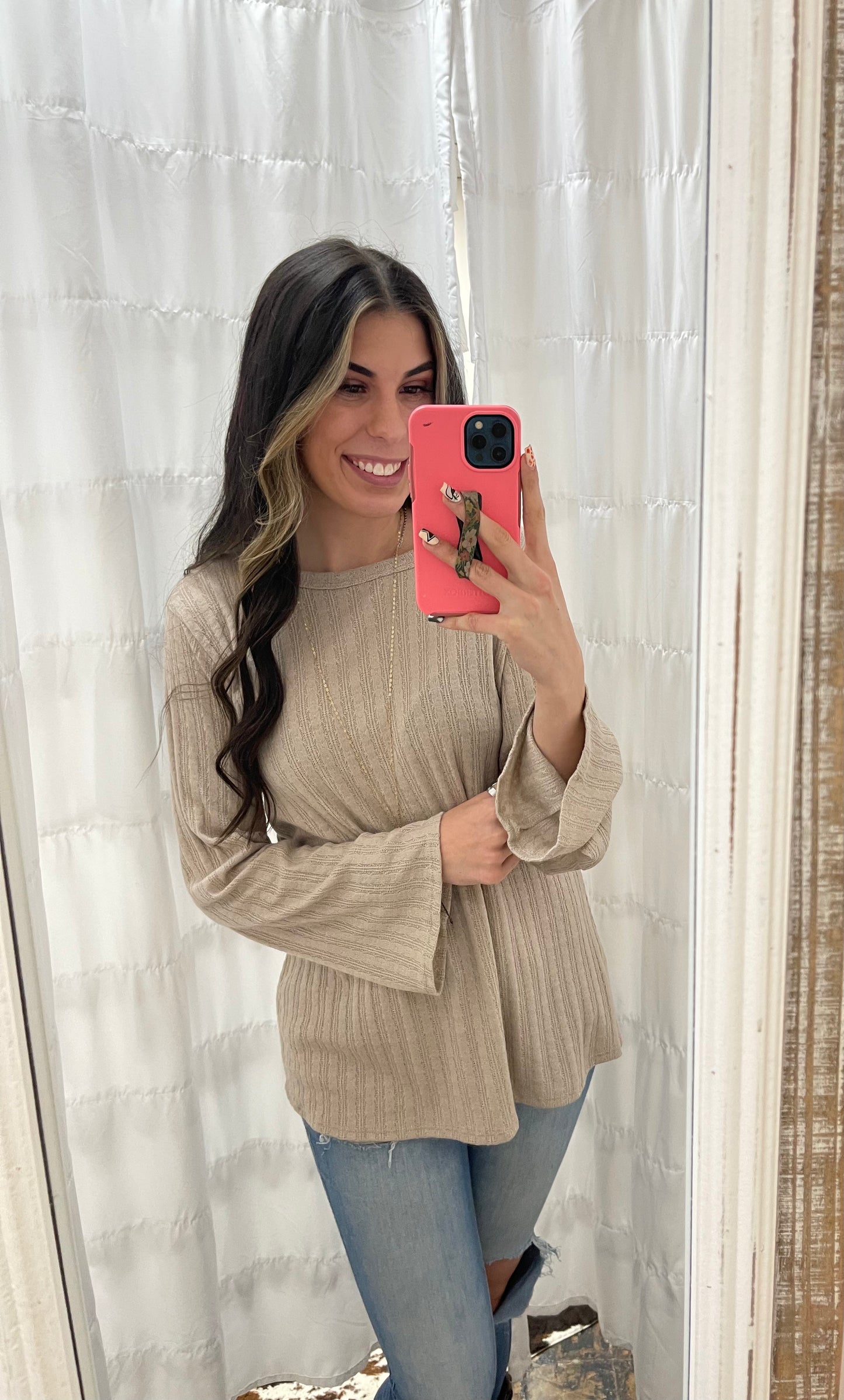 The Kayleigh Top - Taupe