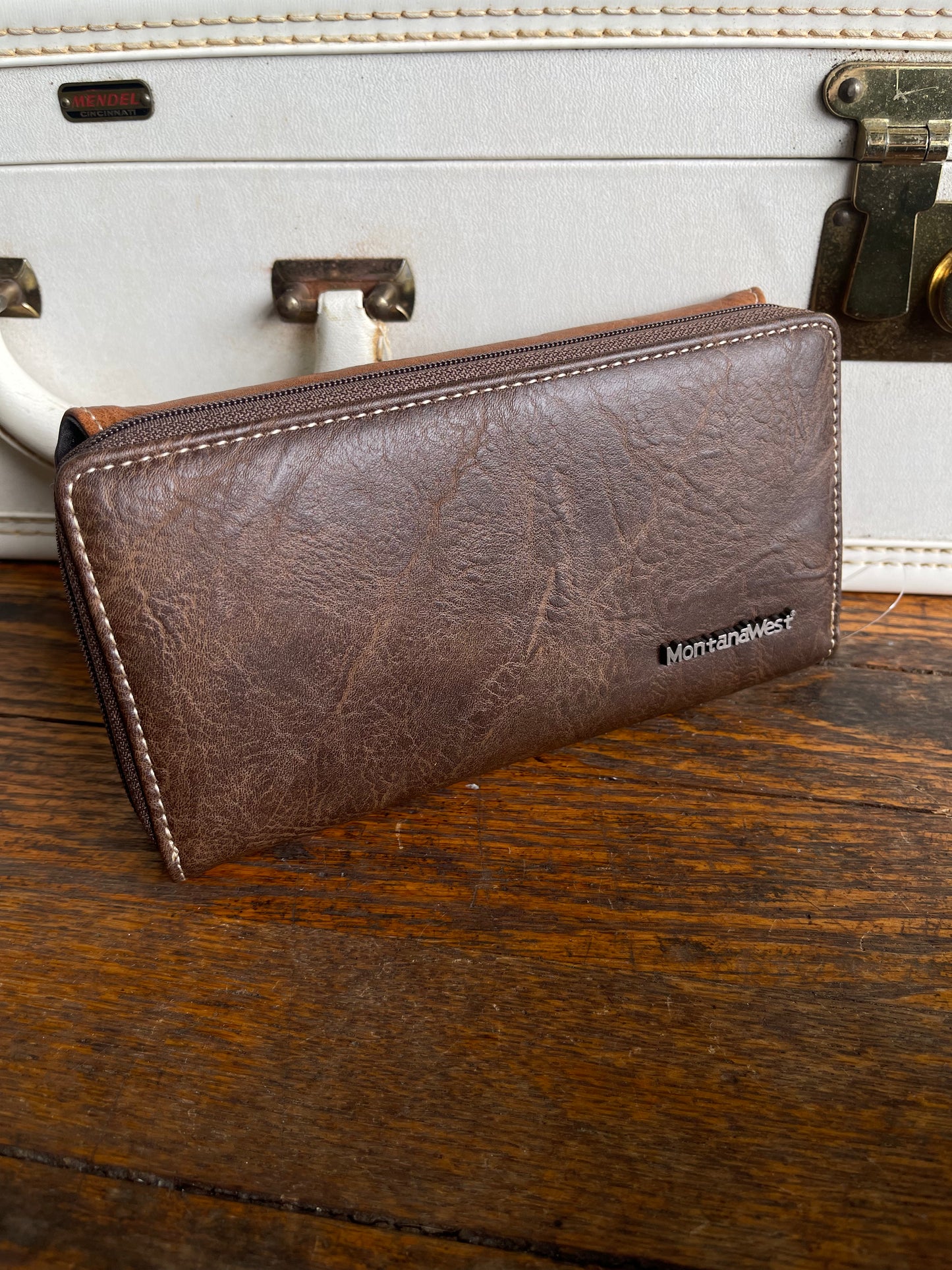 Montana West Boot Scroll Collection Wallet - Coffee